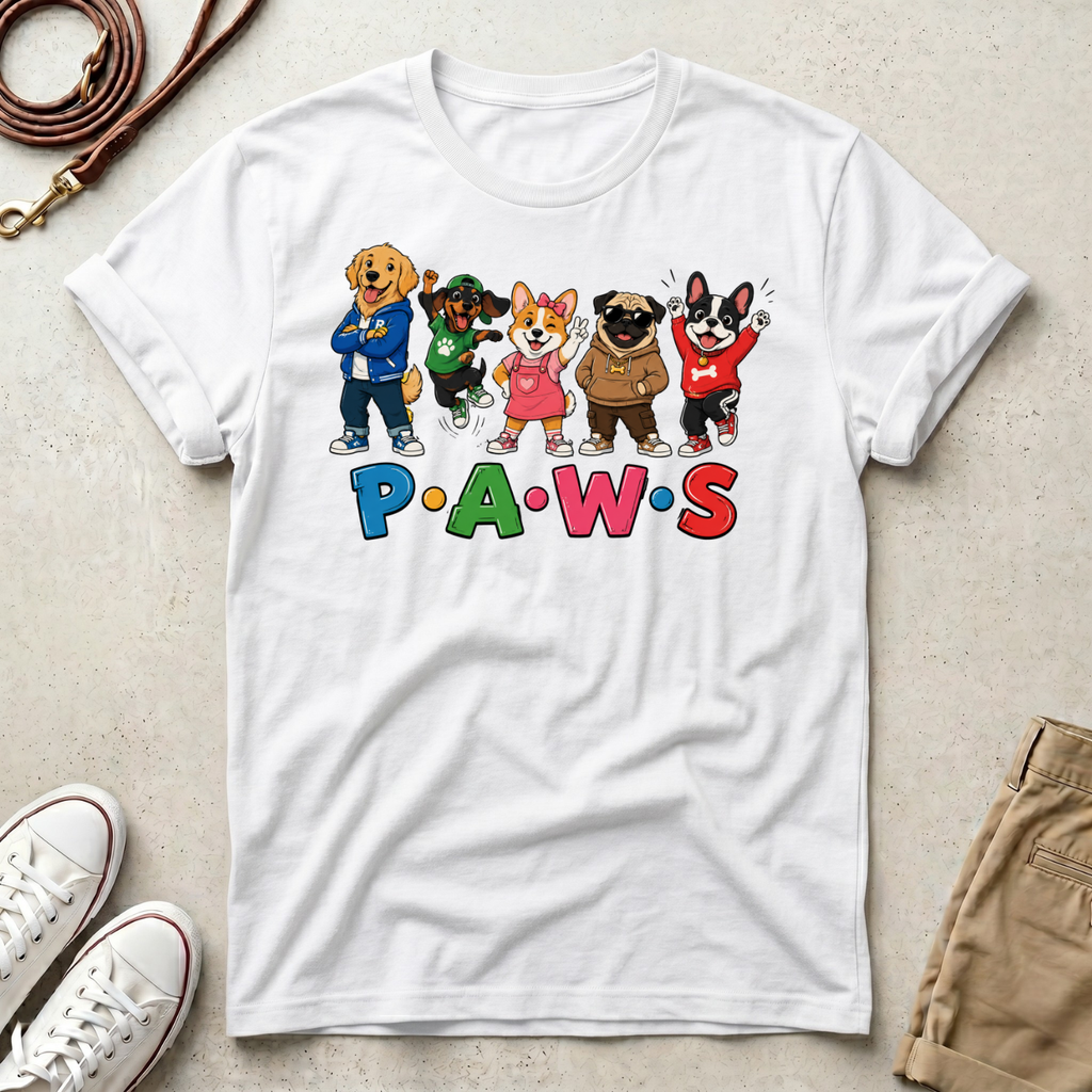 PAWS  Dog Crew T-Shirt