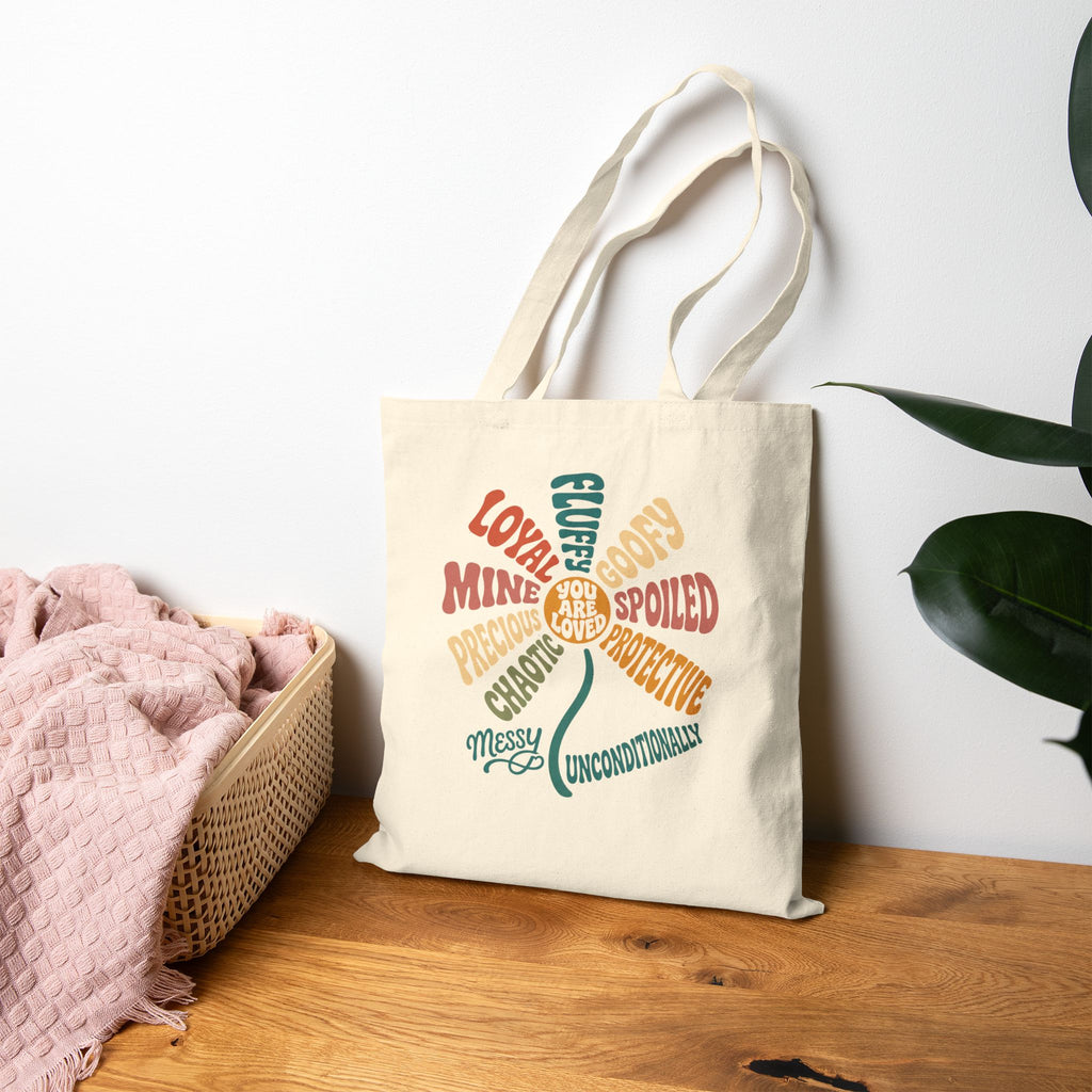 Zodiac Leo Word Cloud Floral Design Tote Bag