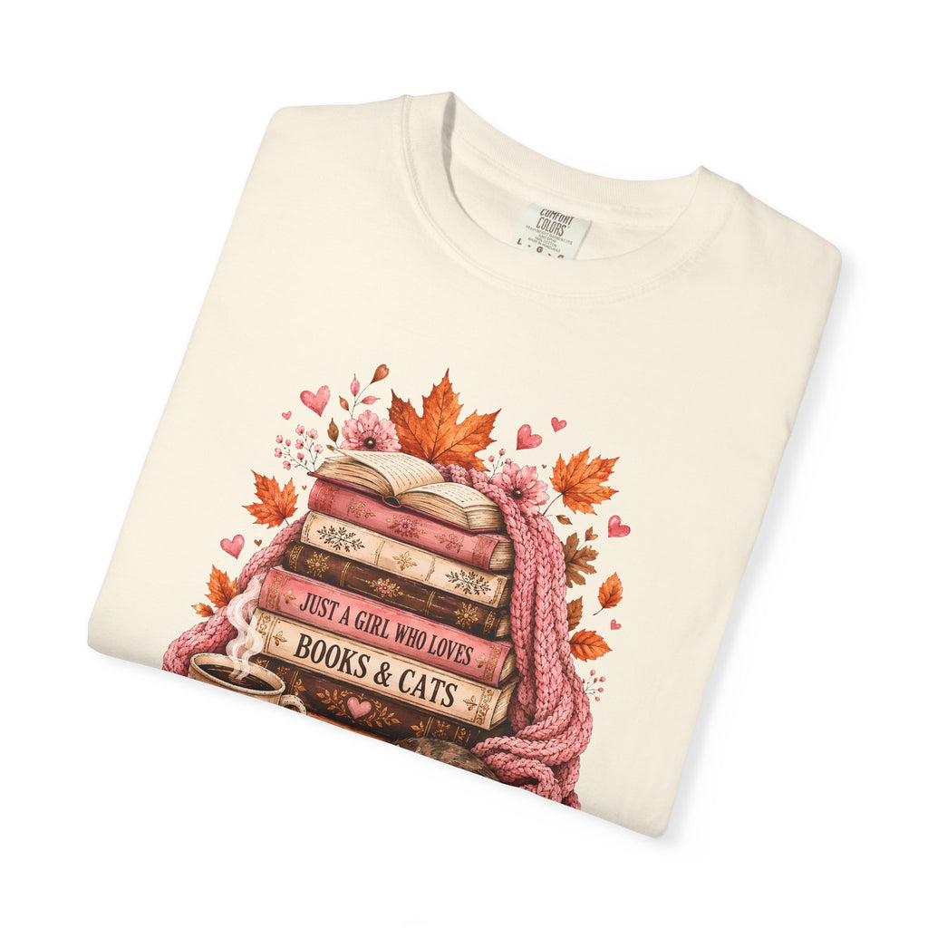 Just a Girl, Who Loves Books & CatsT-Shirt