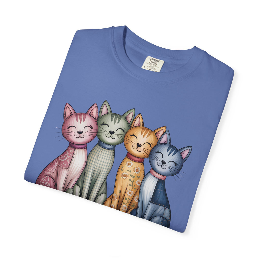 Fabric Textile Cat T-shirt