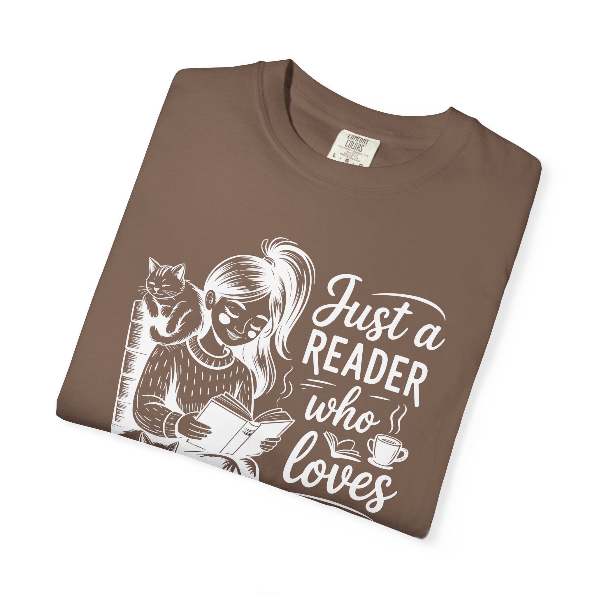 Reader Who Loves Books & Cat Graphic T-Shirt
