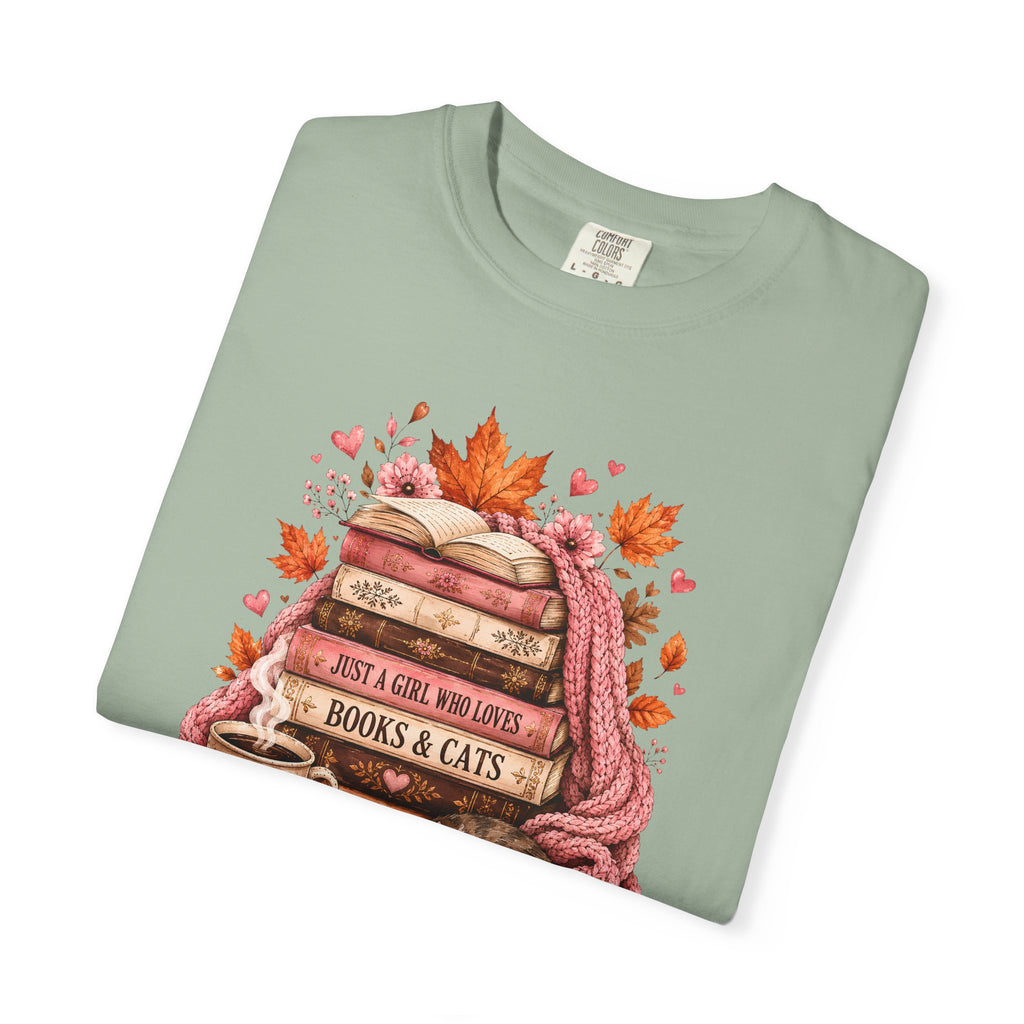 Just a Girl, Who Loves Books & CatsT-Shirt