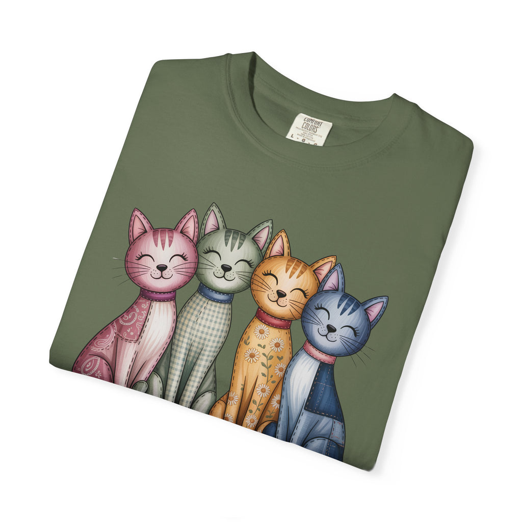 Fabric Textile Cat T-shirt