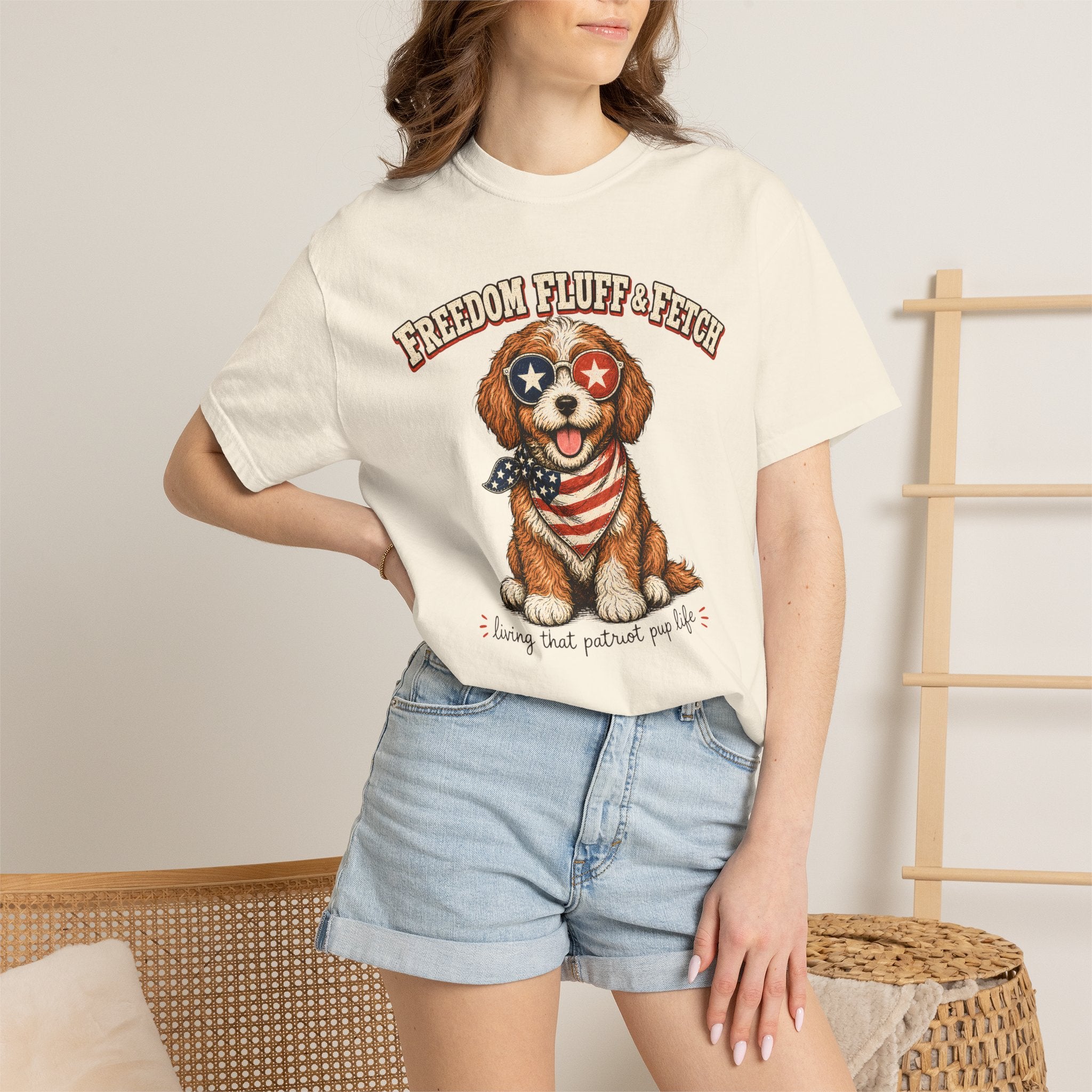 Freedom Patriotic Dog T-Shirt