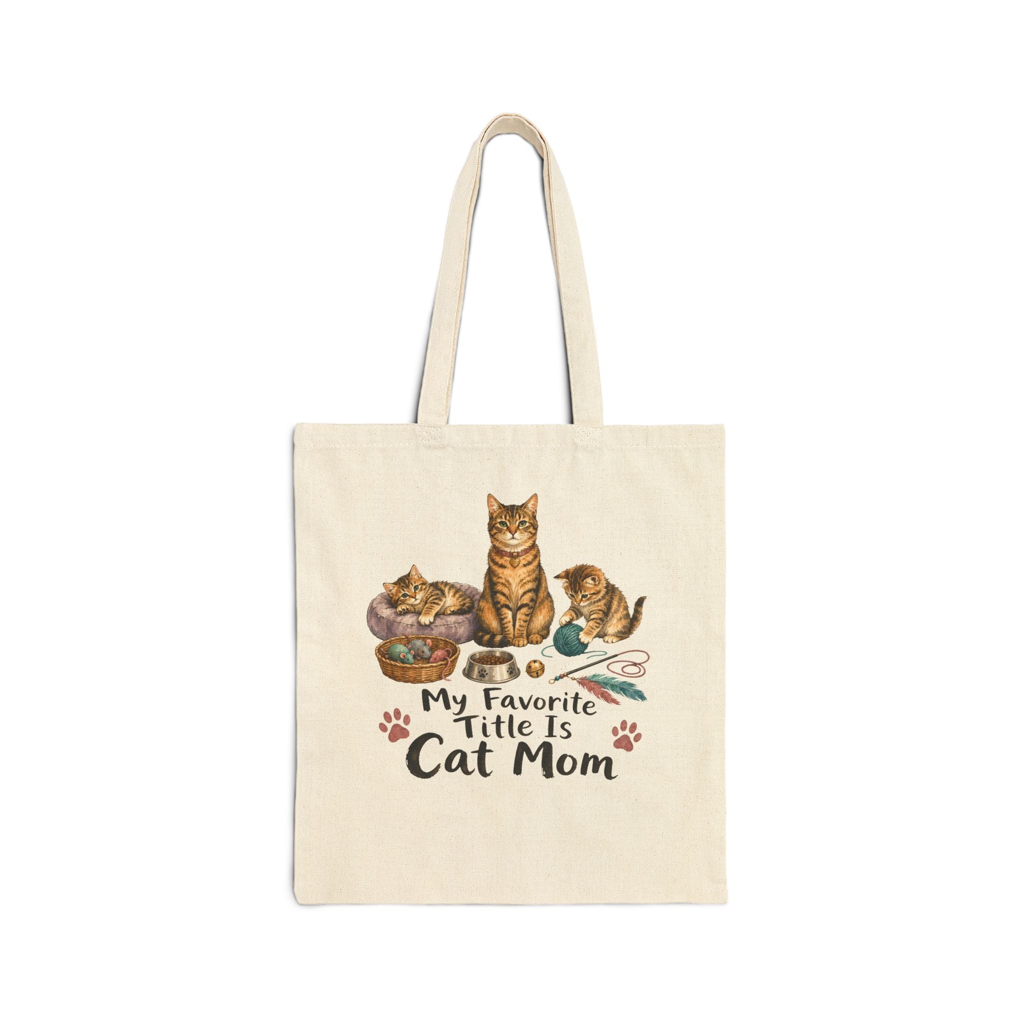 "My Favorite Title Is Cat Mom Tote Bag"