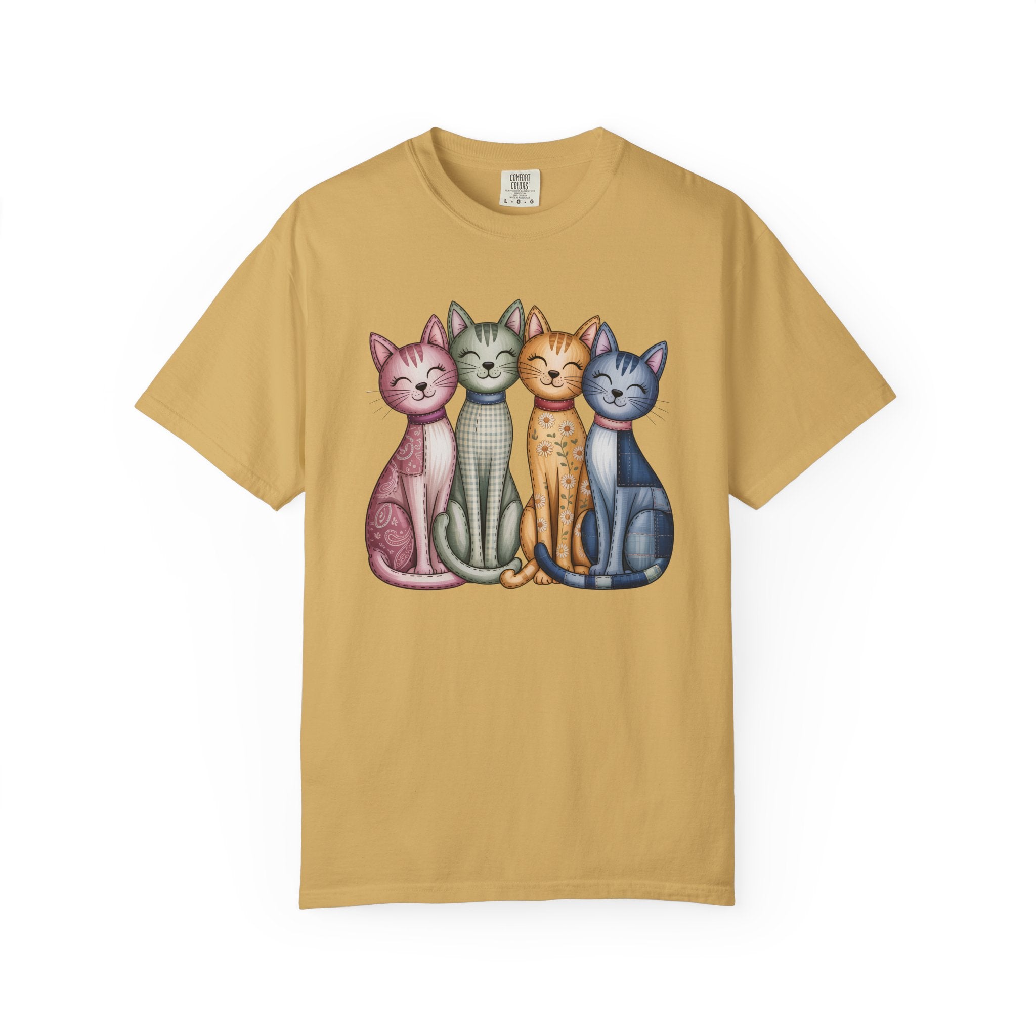Fabric Textile Cat T-shirt