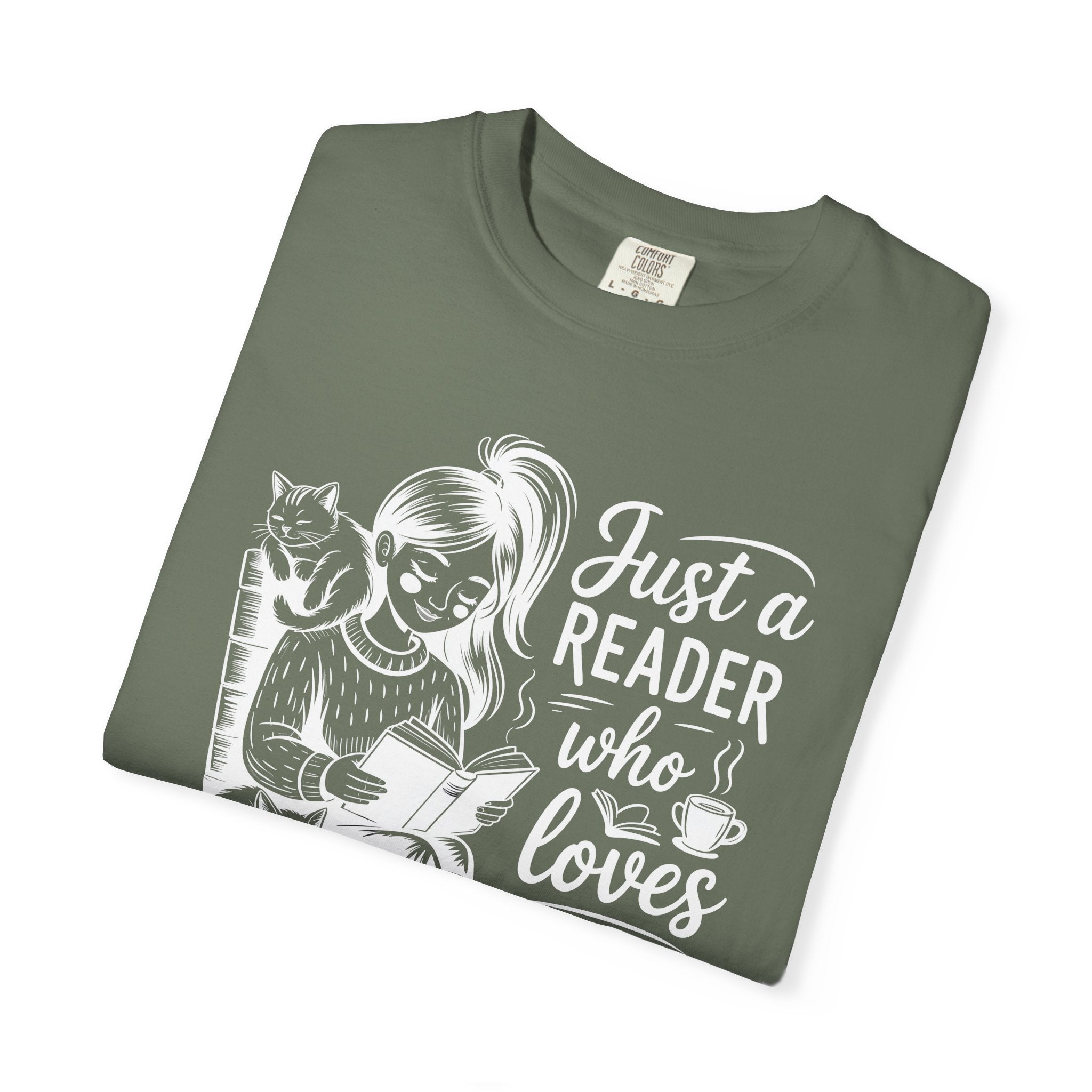Reader Who Loves Books & Cat Graphic T-Shirt