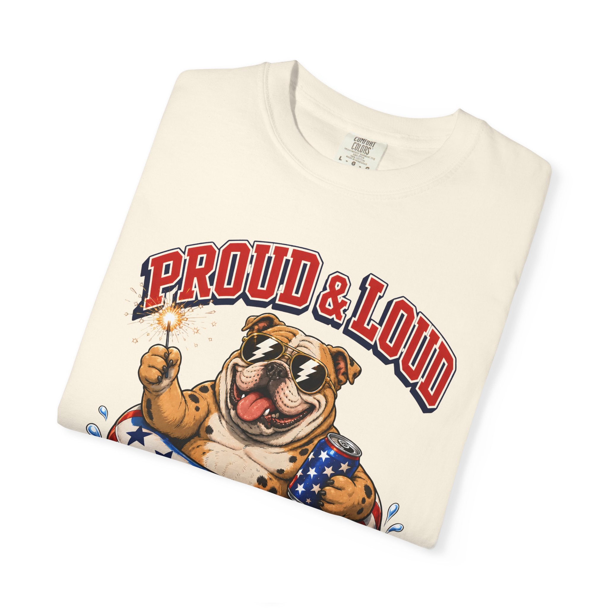 Proud & Loud Bulldog Patriotic T-Shirt