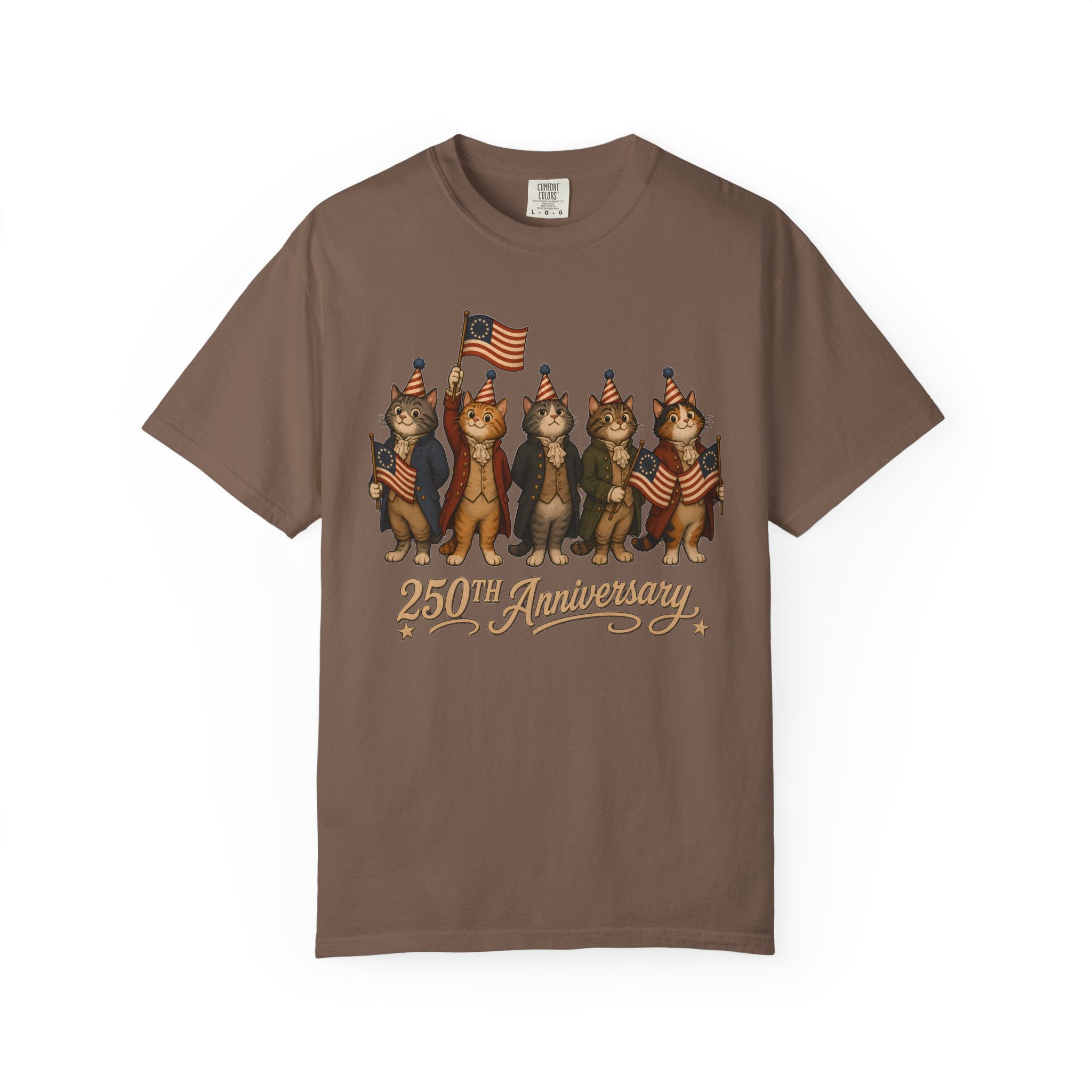 Patriotic Cats 250th Anniversary T-Shirt