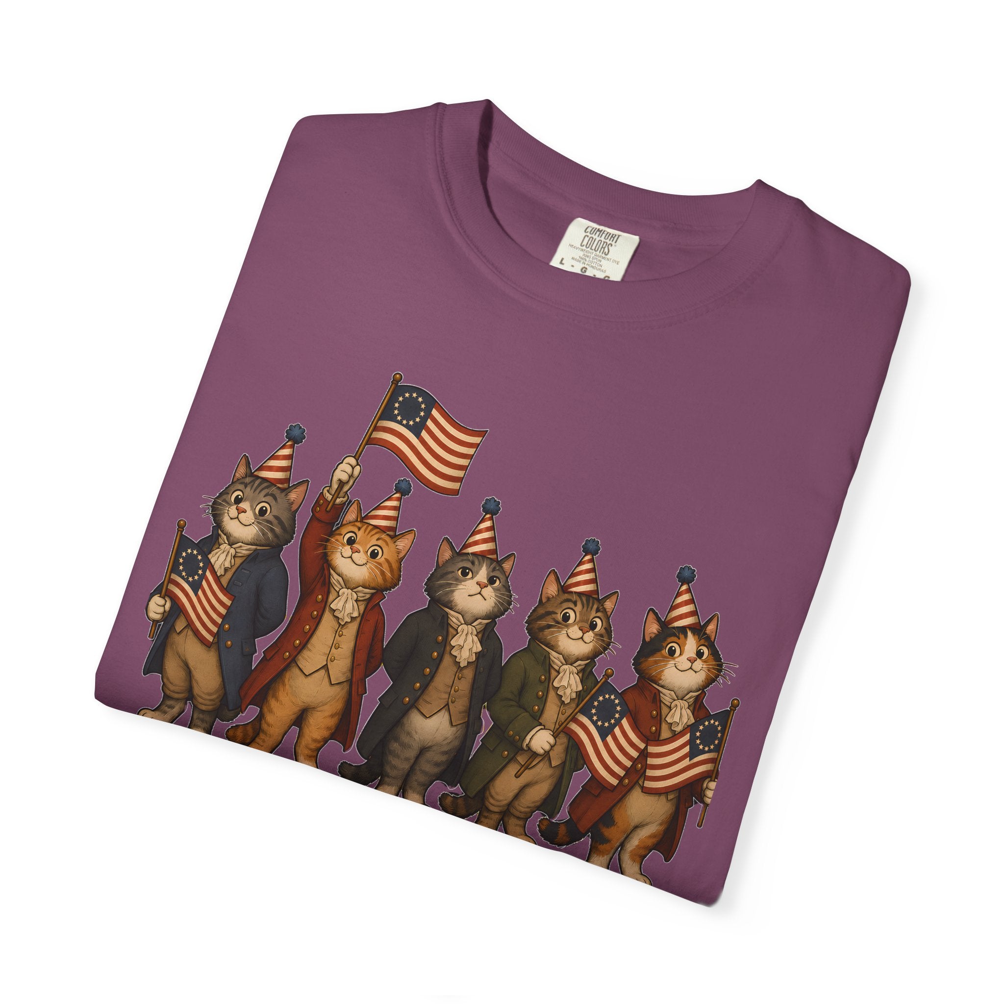 Patriotic Cats 250th Anniversary T-Shirt