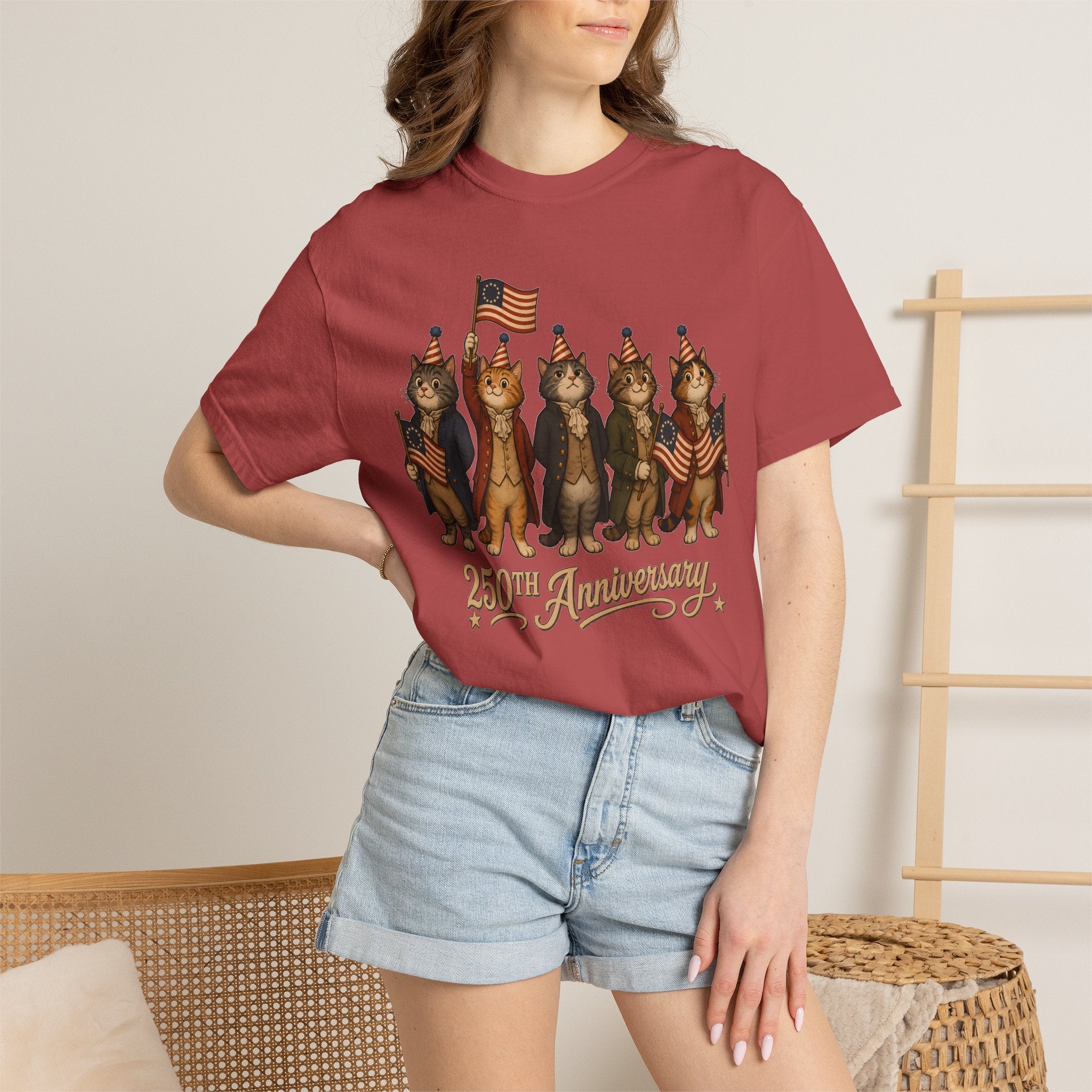 Patriotic Cats 250th Anniversary T-Shirt