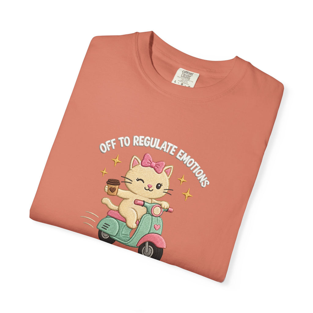 Off to Regulate Emotions Cat Scooter T-Shirt