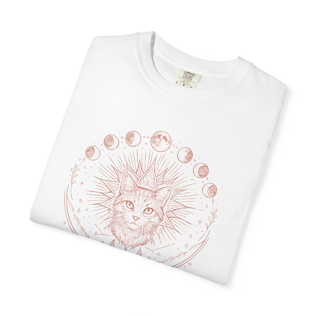 Celestial Sun & Moon Phases Cat T-Shirt