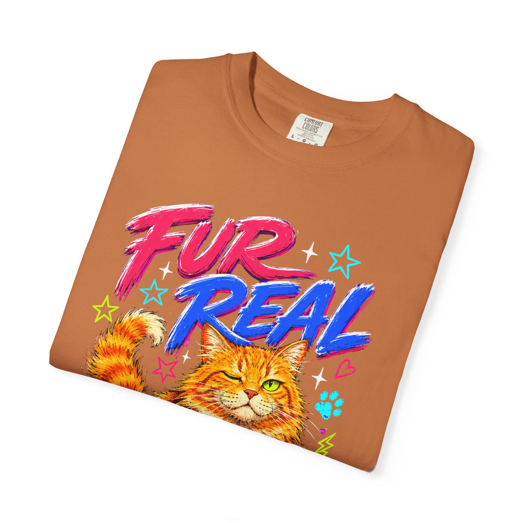 Fur Real Though funny Cat Graphic T‑Shirt