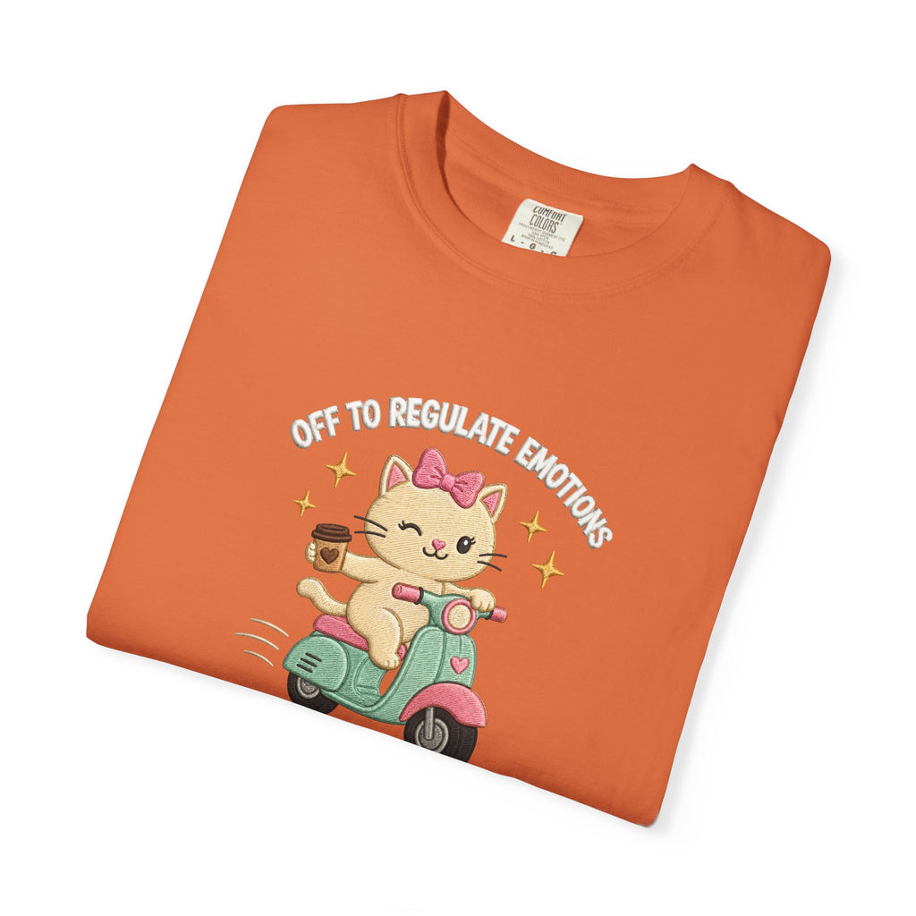 Off to Regulate Emotions Cat Scooter T-Shirt