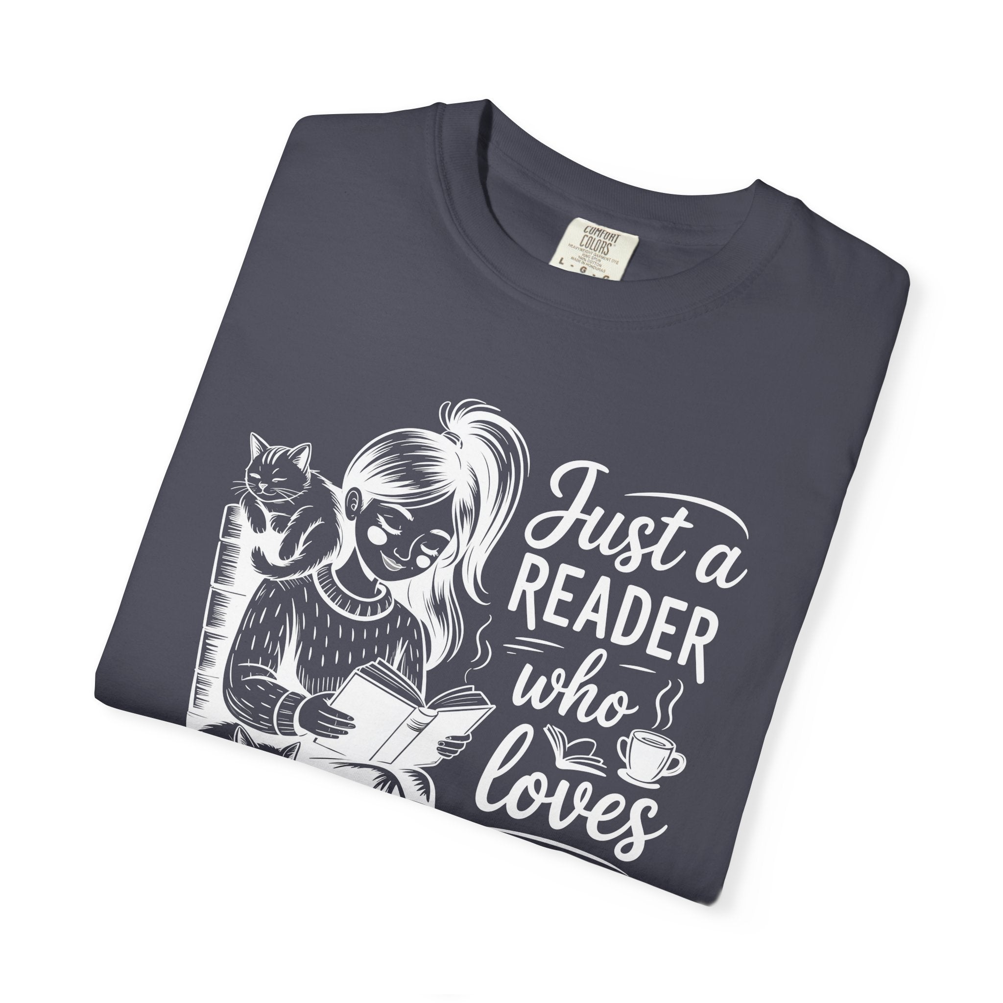 Reader Who Loves Books & Cat Graphic T-Shirt