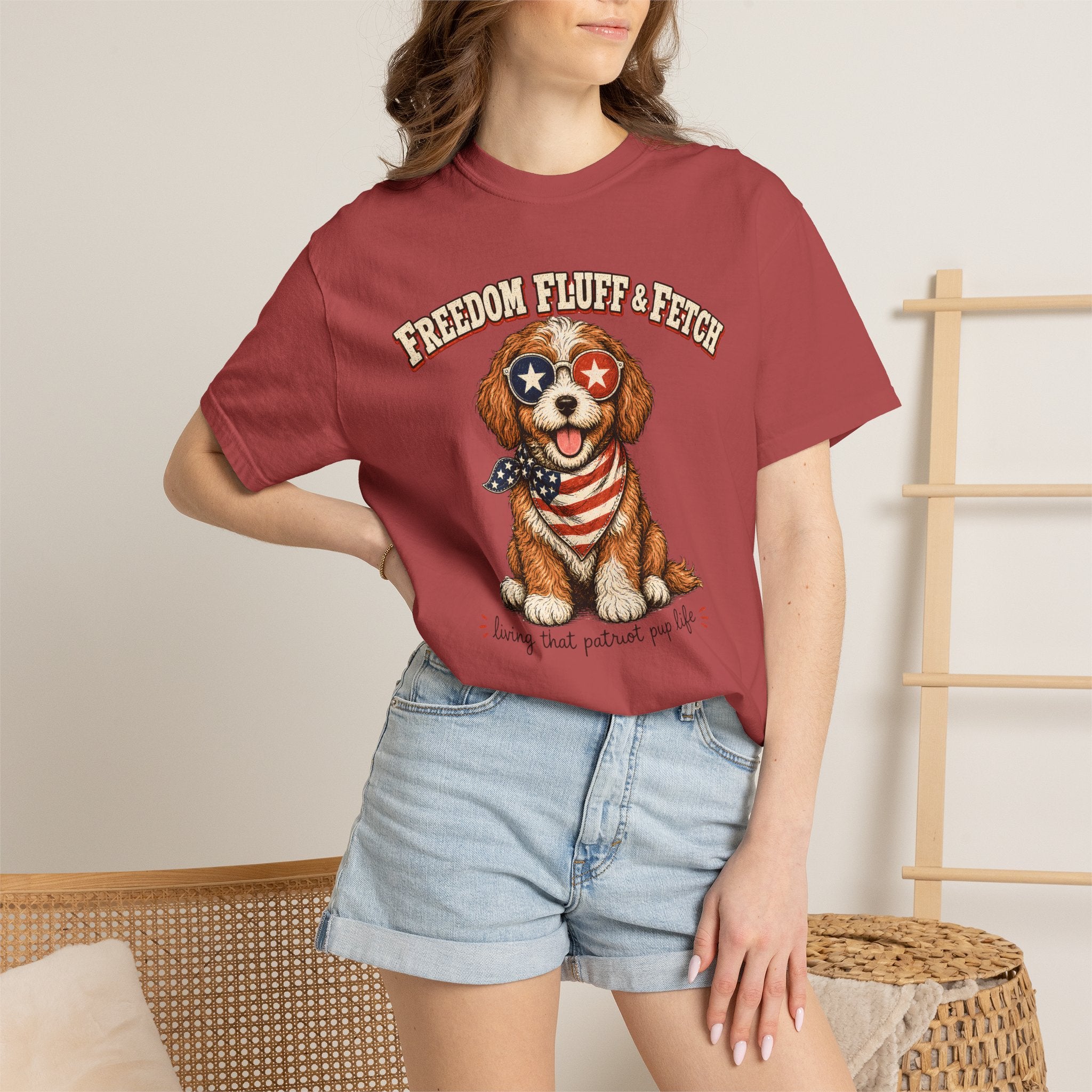 Freedom Patriotic Dog T-Shirt