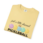 Cats Pickleball Obsessed T-Shirt — “just a little obsessed” Cute Paddle & Ball Tee