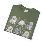 Pomeranian Puppy Pattern T-Shirt