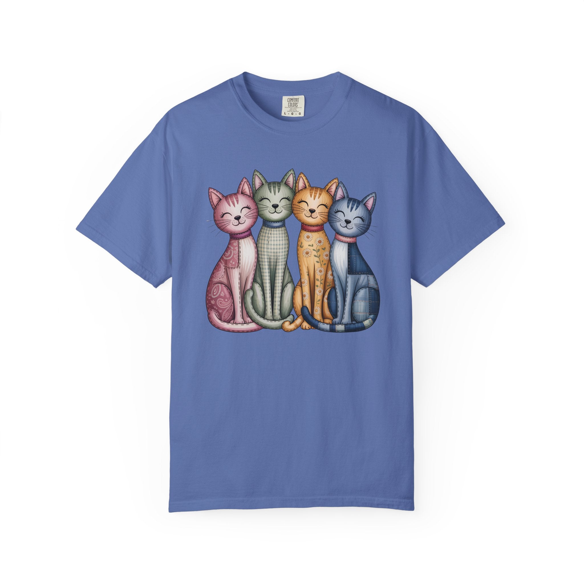 Fabric Textile Cat T-shirt
