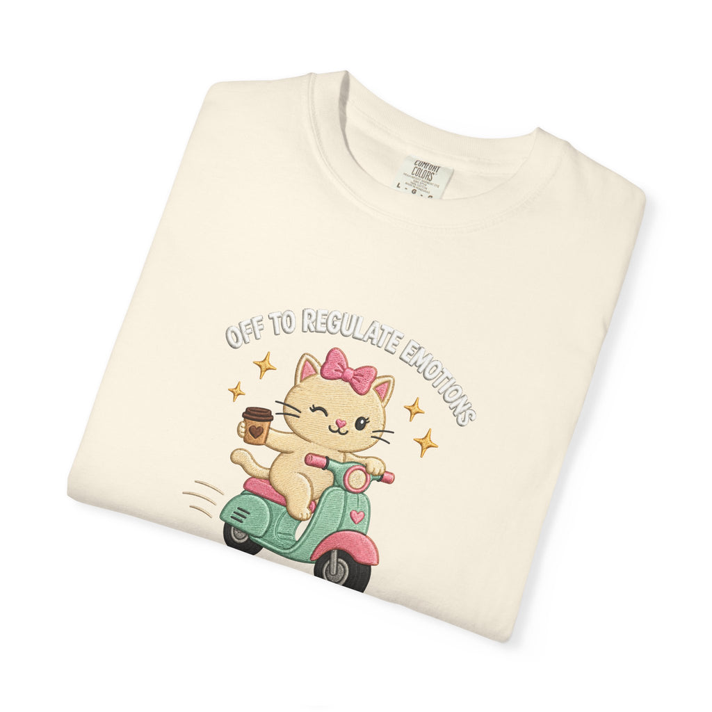 Off to Regulate Emotions Cat Scooter T-Shirt