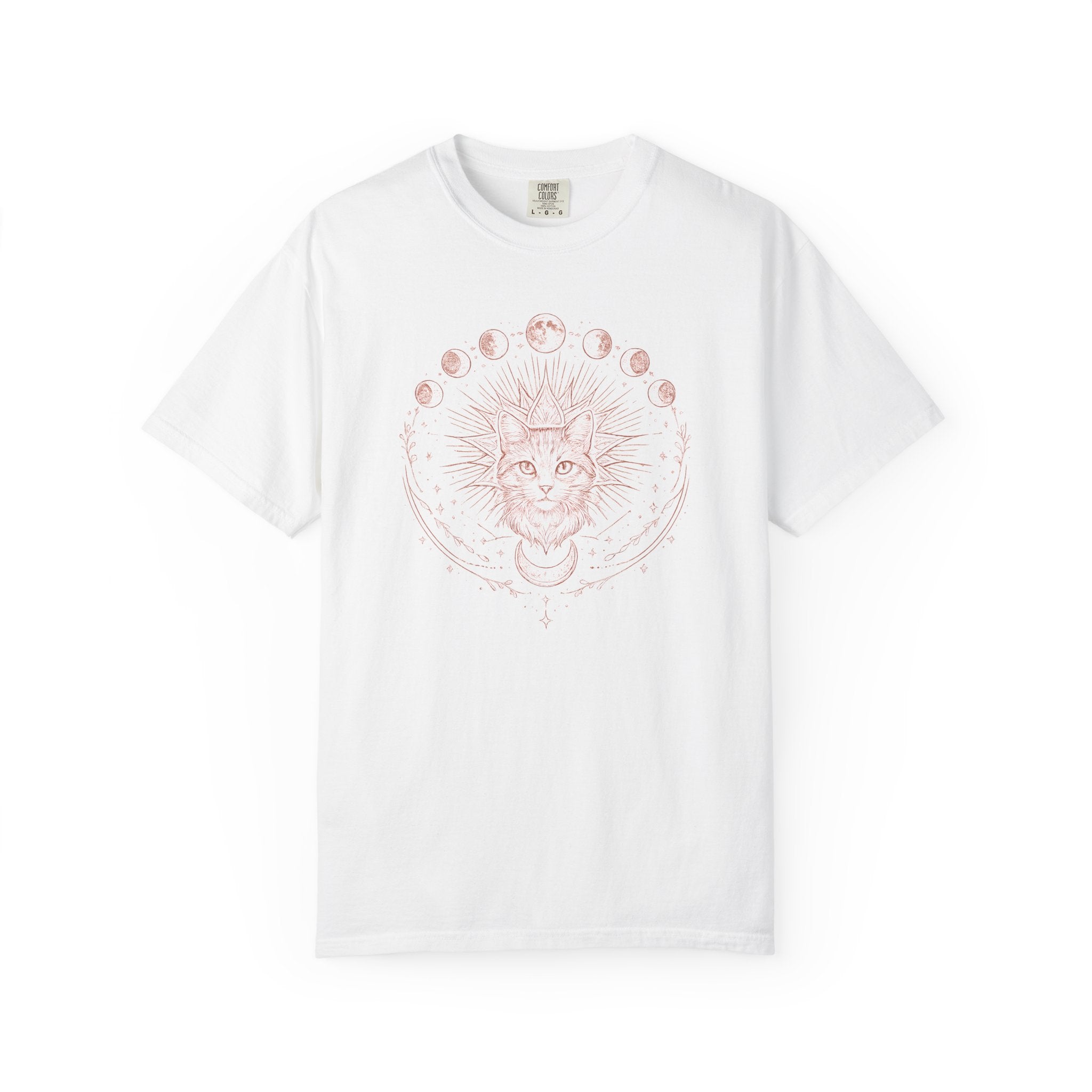 Celestial Sun & Moon Phases Cat T-Shirt