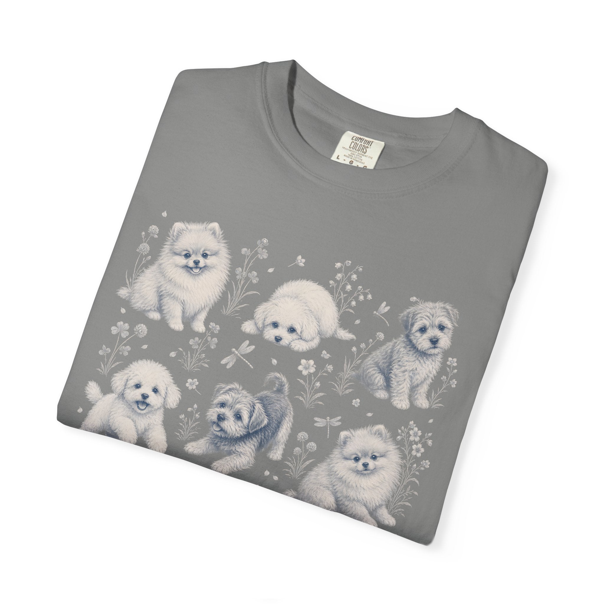 Pomeranian Puppy Pattern T-Shirt