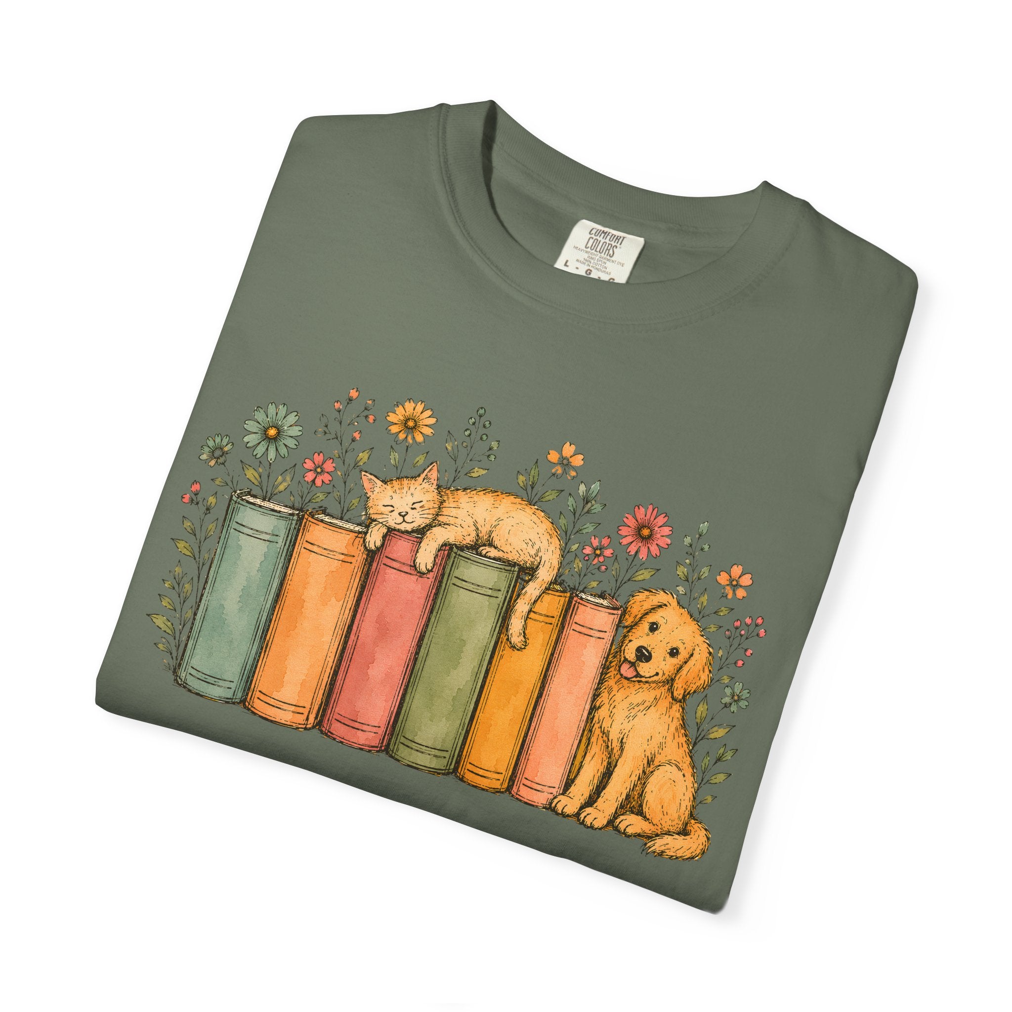 Dog & Books T-Shirt