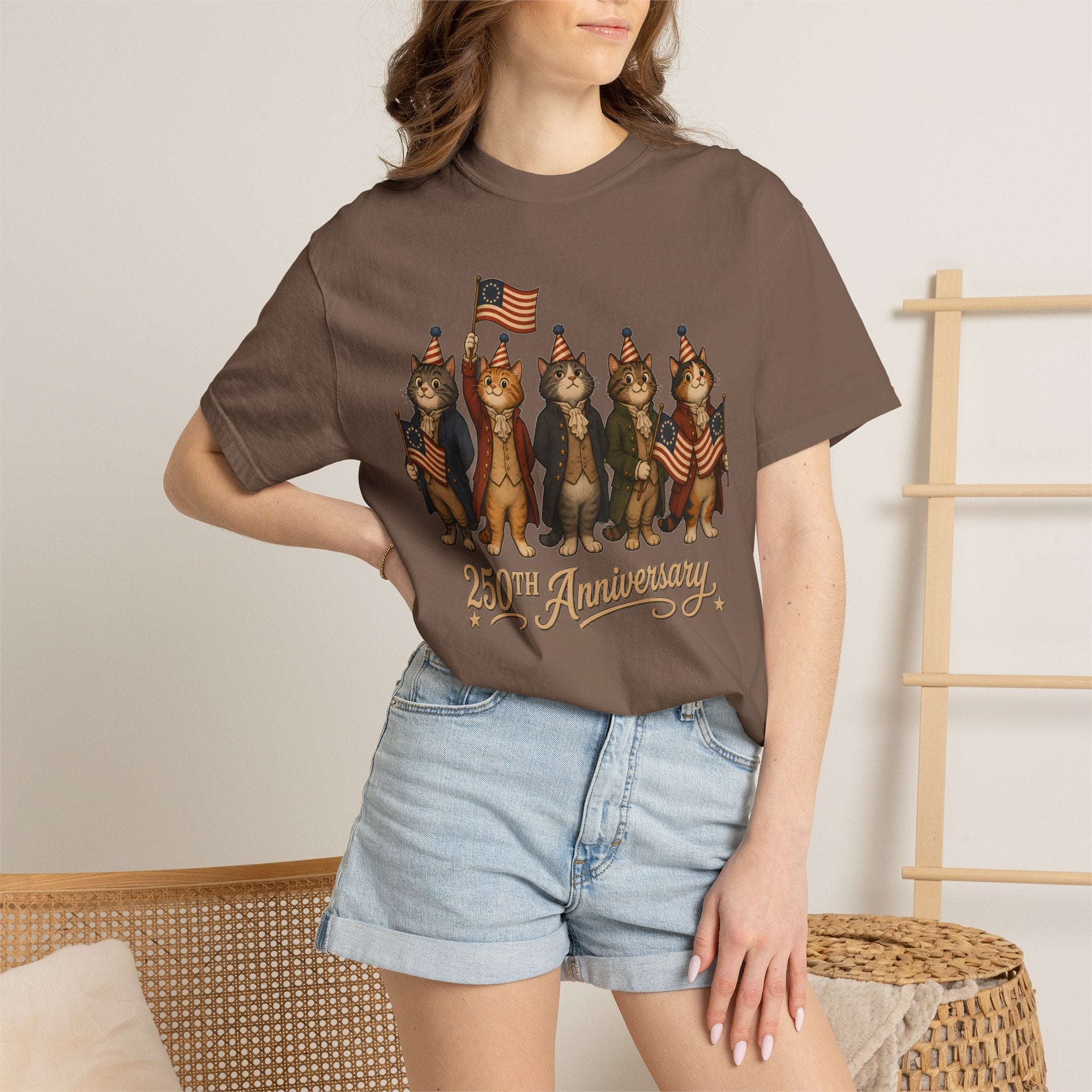 Patriotic Cats 250th Anniversary T-Shirt