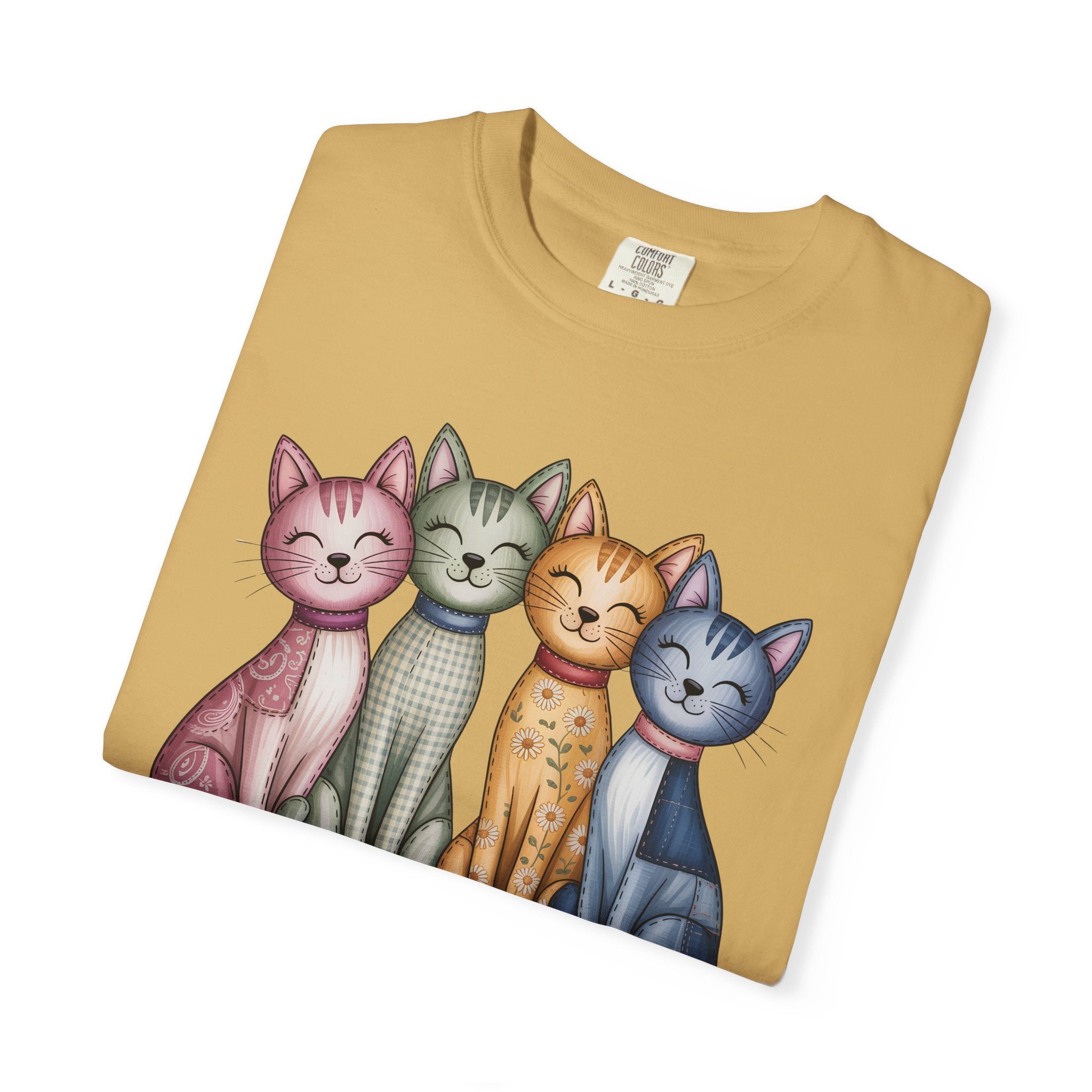 Fabric Textile Cat T-shirt