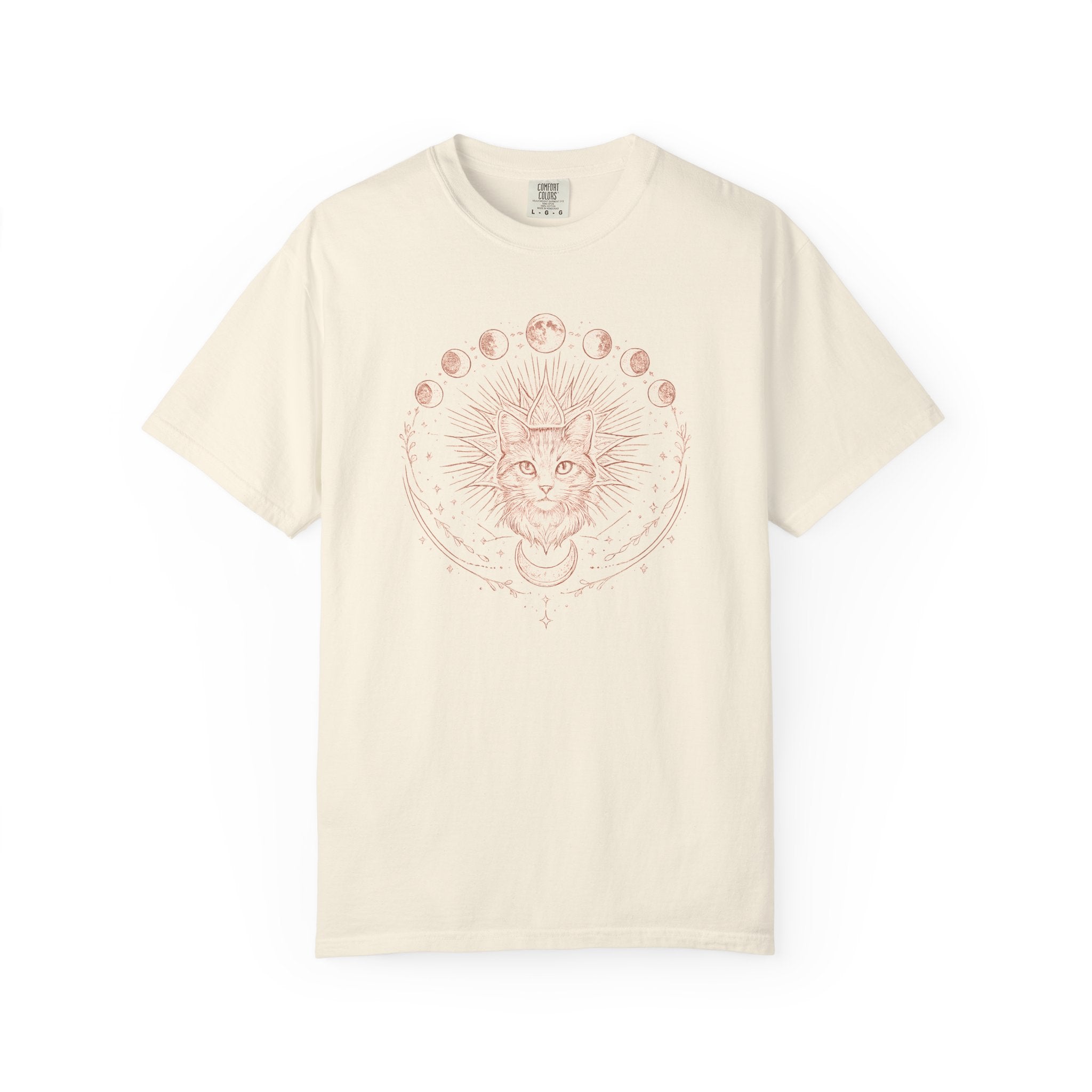 Celestial Sun & Moon Phases Cat T-Shirt