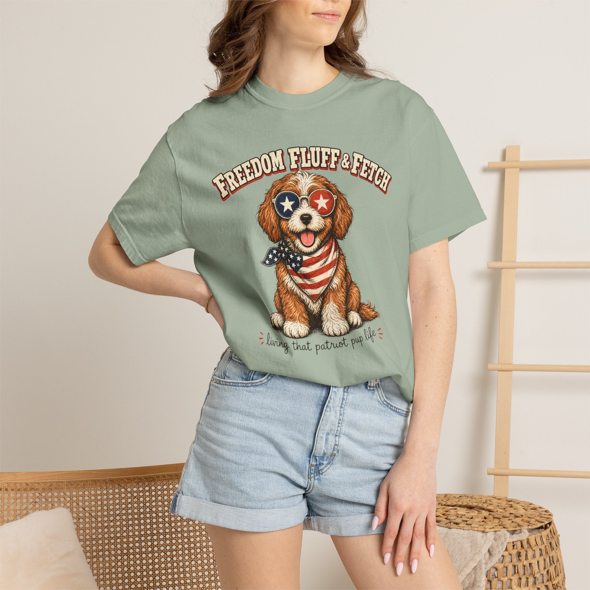 Freedom Patriotic Dog T-Shirt