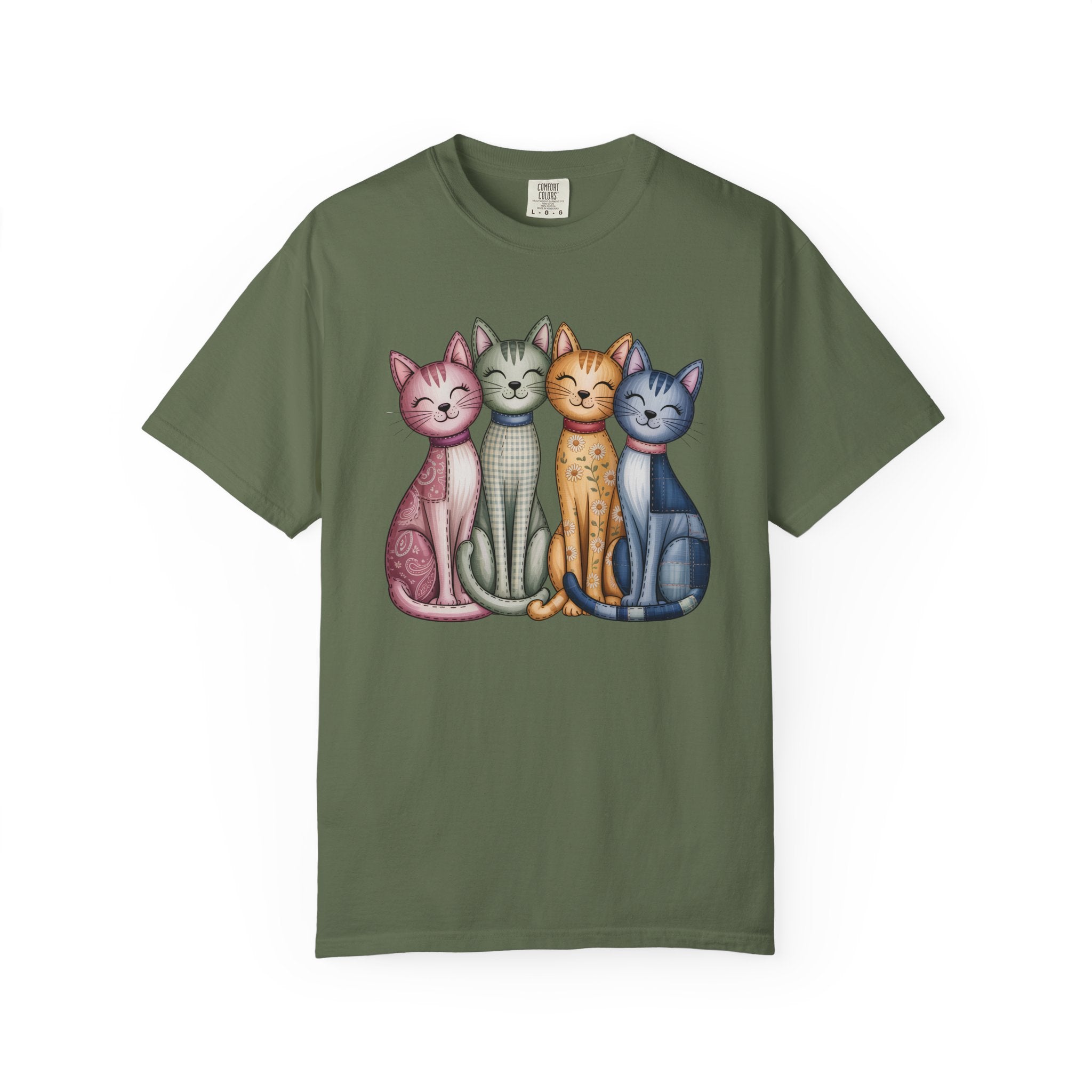 Fabric Textile Cat T-shirt