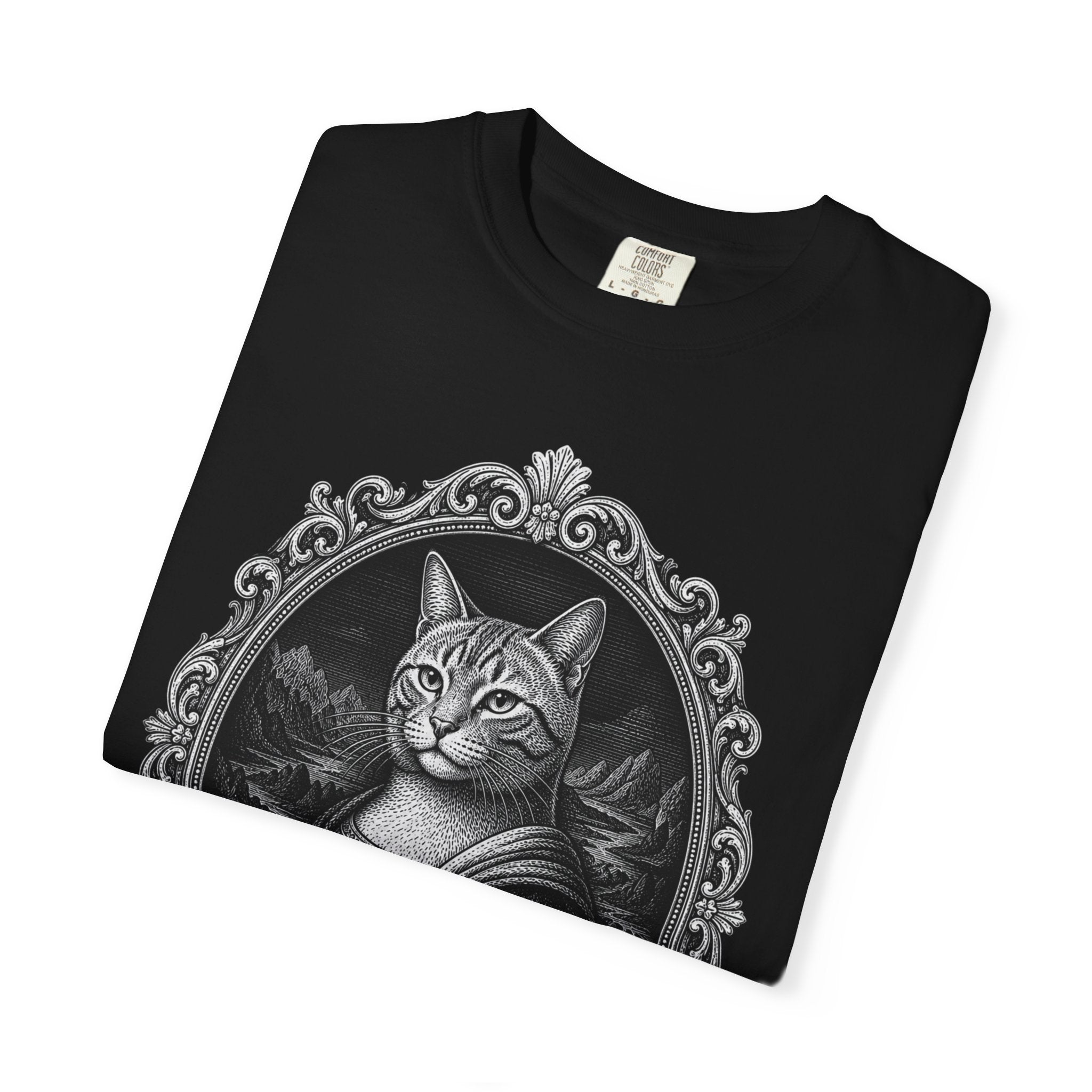 Cat Mona Lisa white T-Shirt