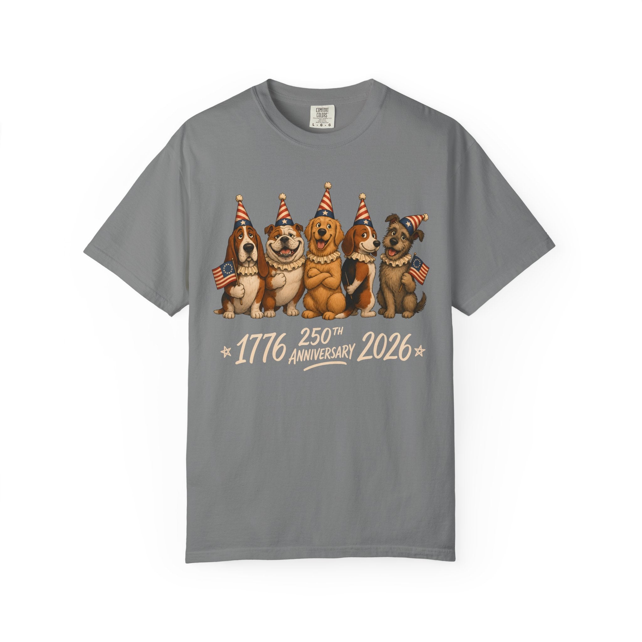 250th Anniversary 1776‑2026 Dogs T-Shirt