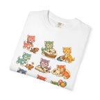 Cute Retro Cat Patchwork T-Shirt