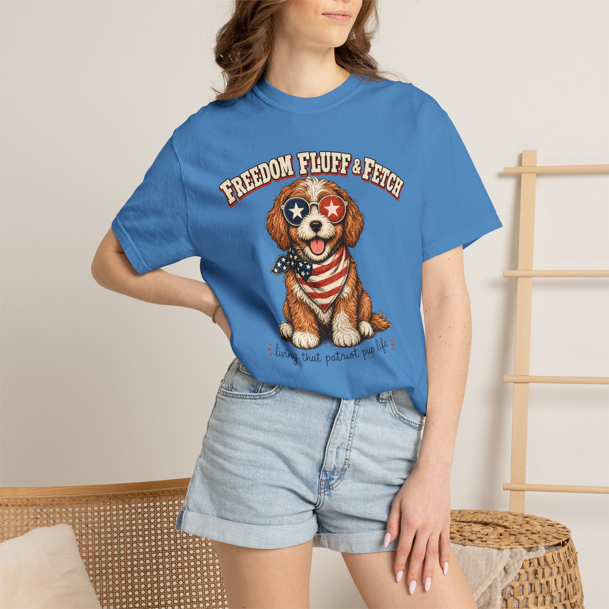 Freedom Patriotic Dog T-Shirt