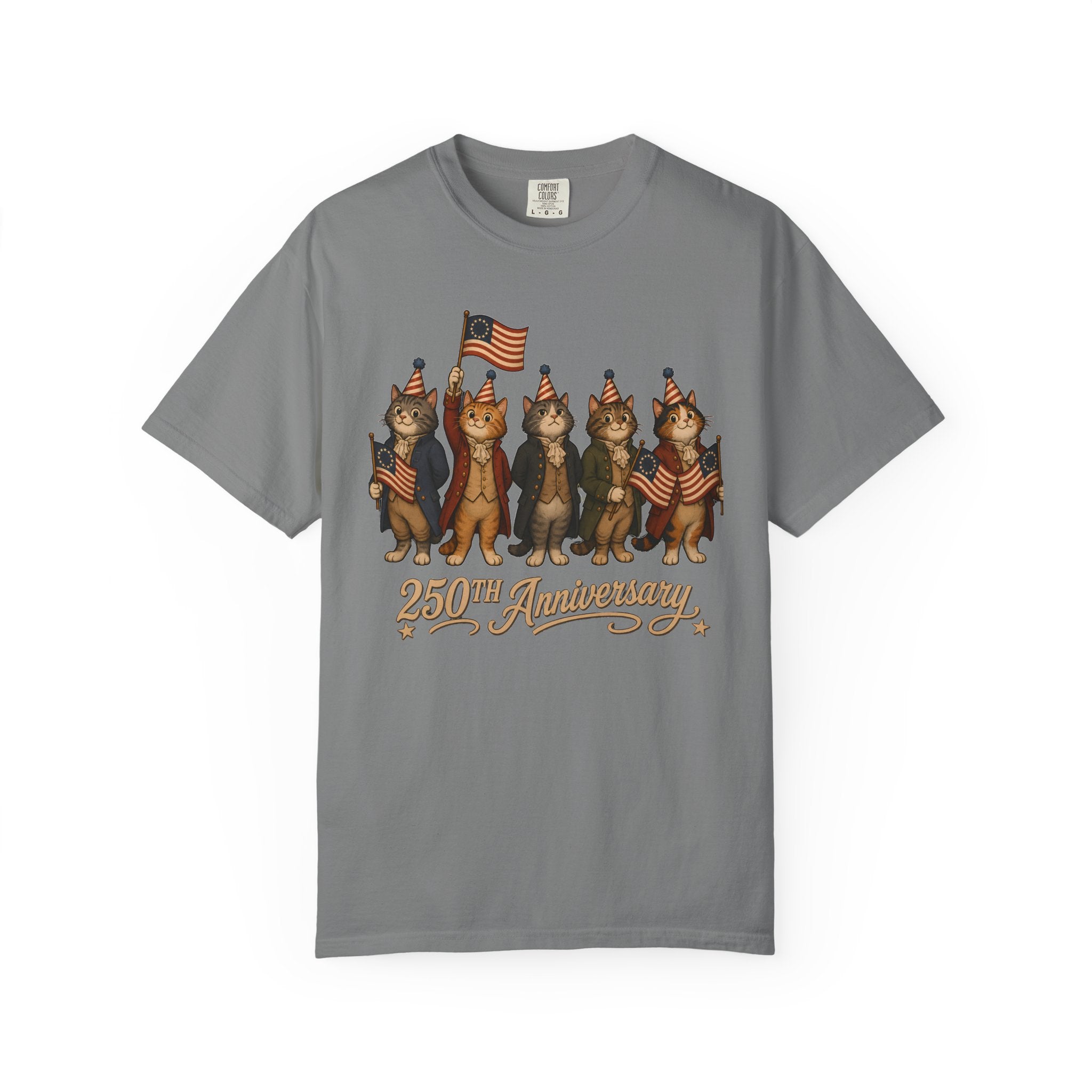 Patriotic Cats 250th Anniversary T-Shirt