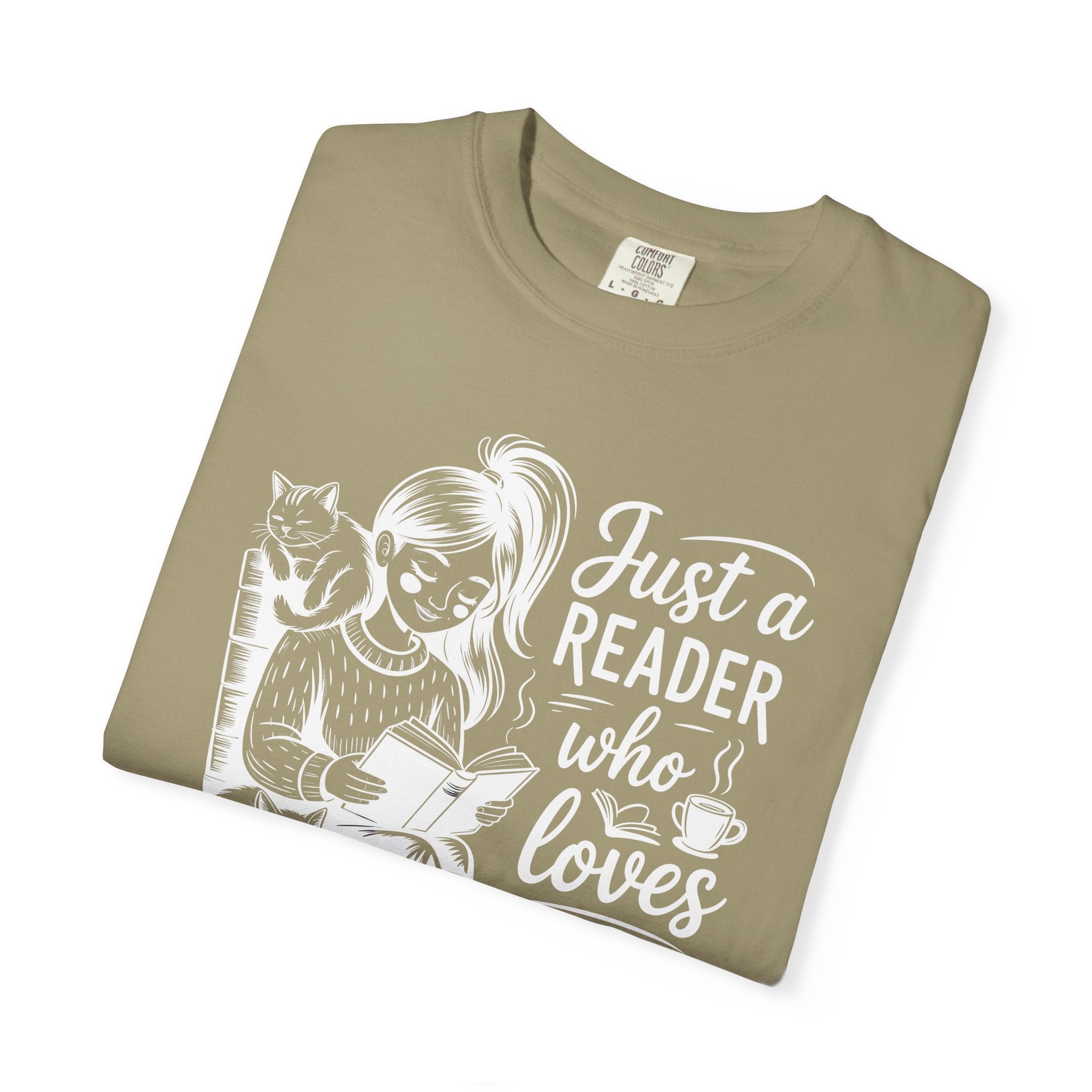 Reader Who Loves Books & Cat Graphic T-Shirt