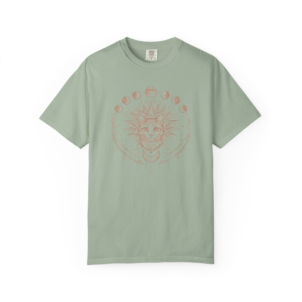 Celestial Sun & Moon Phases Cat T-Shirt