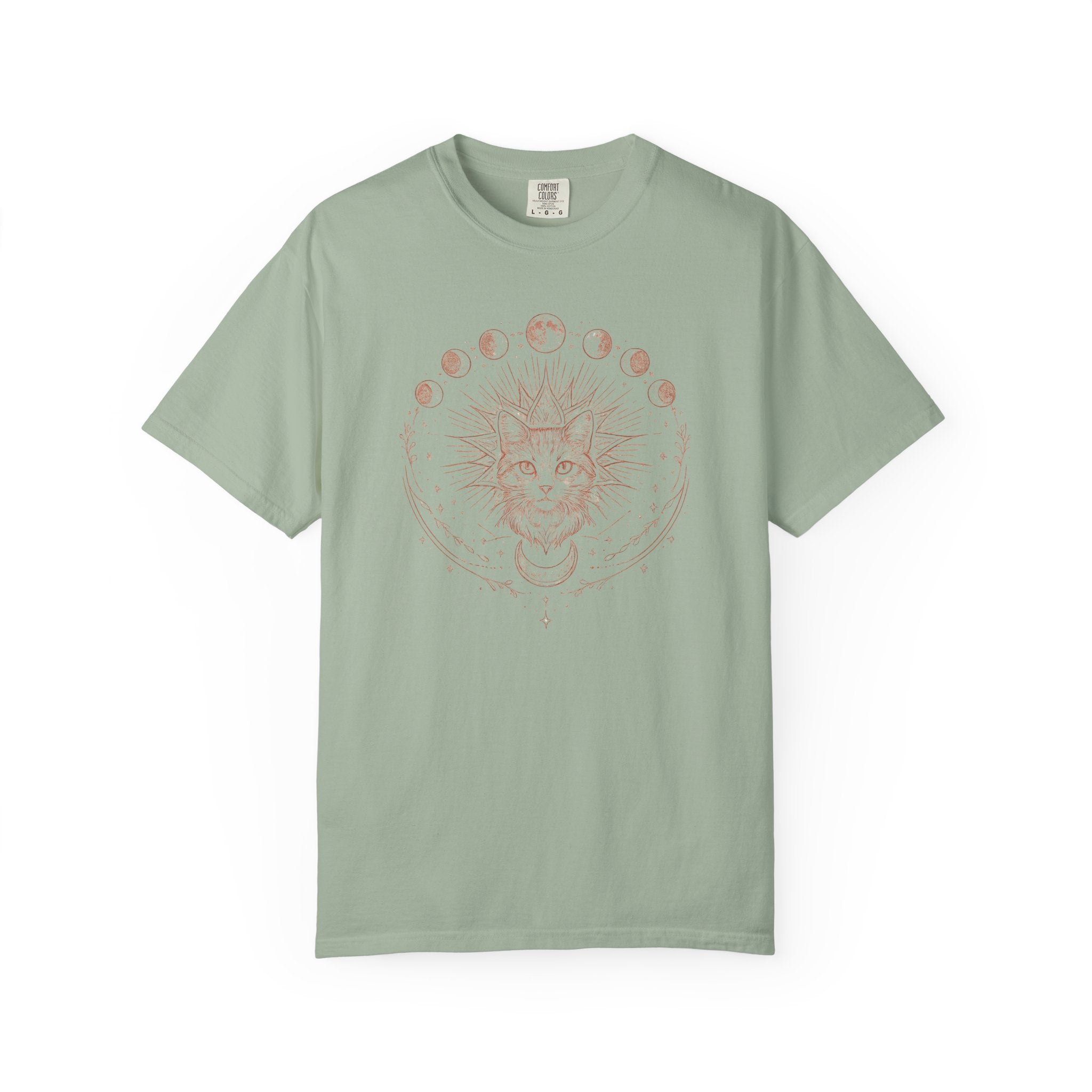 Celestial Sun & Moon Phases Cat T-Shirt