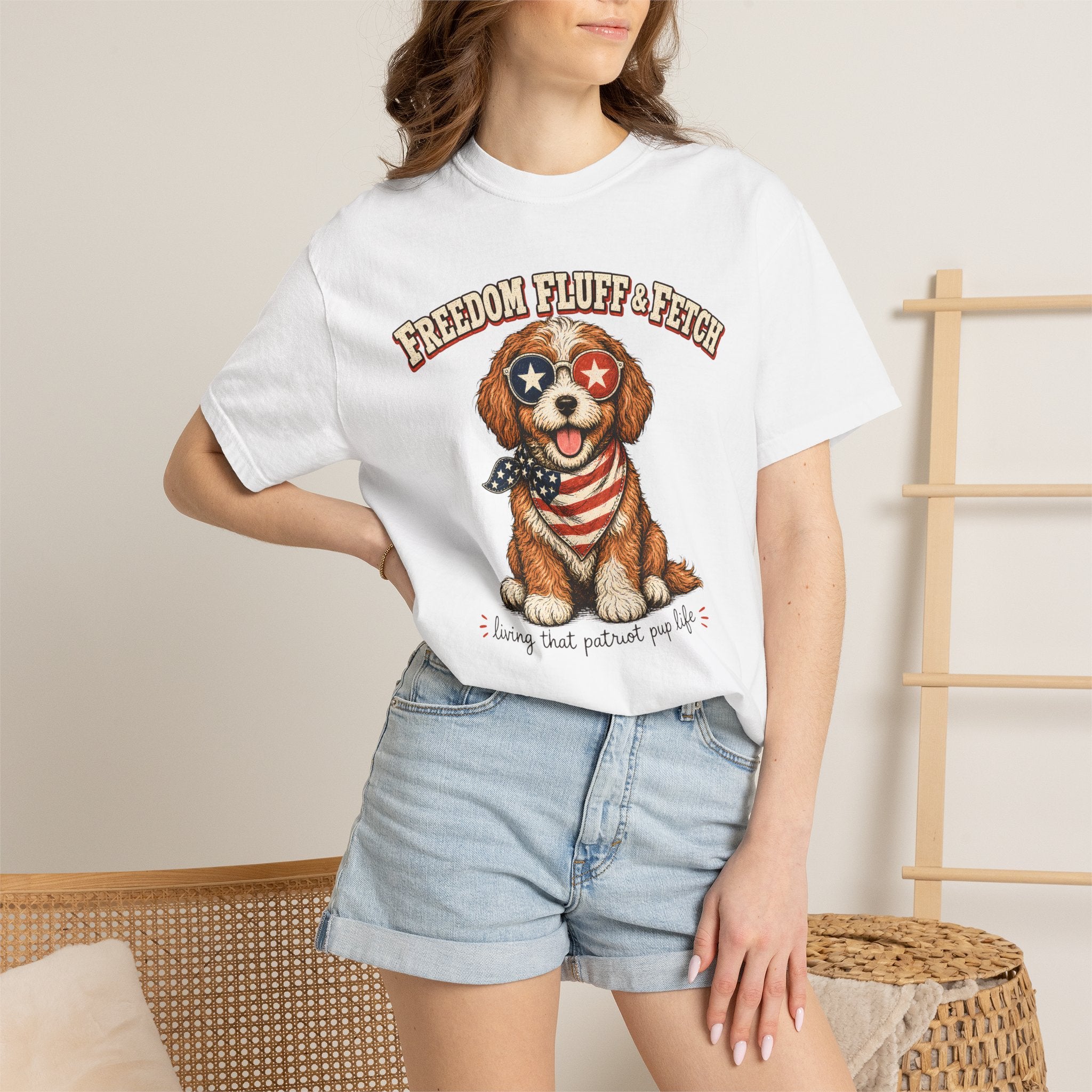 Freedom Patriotic Dog T-Shirt
