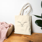 Unbothered Cat Face Tote Bag