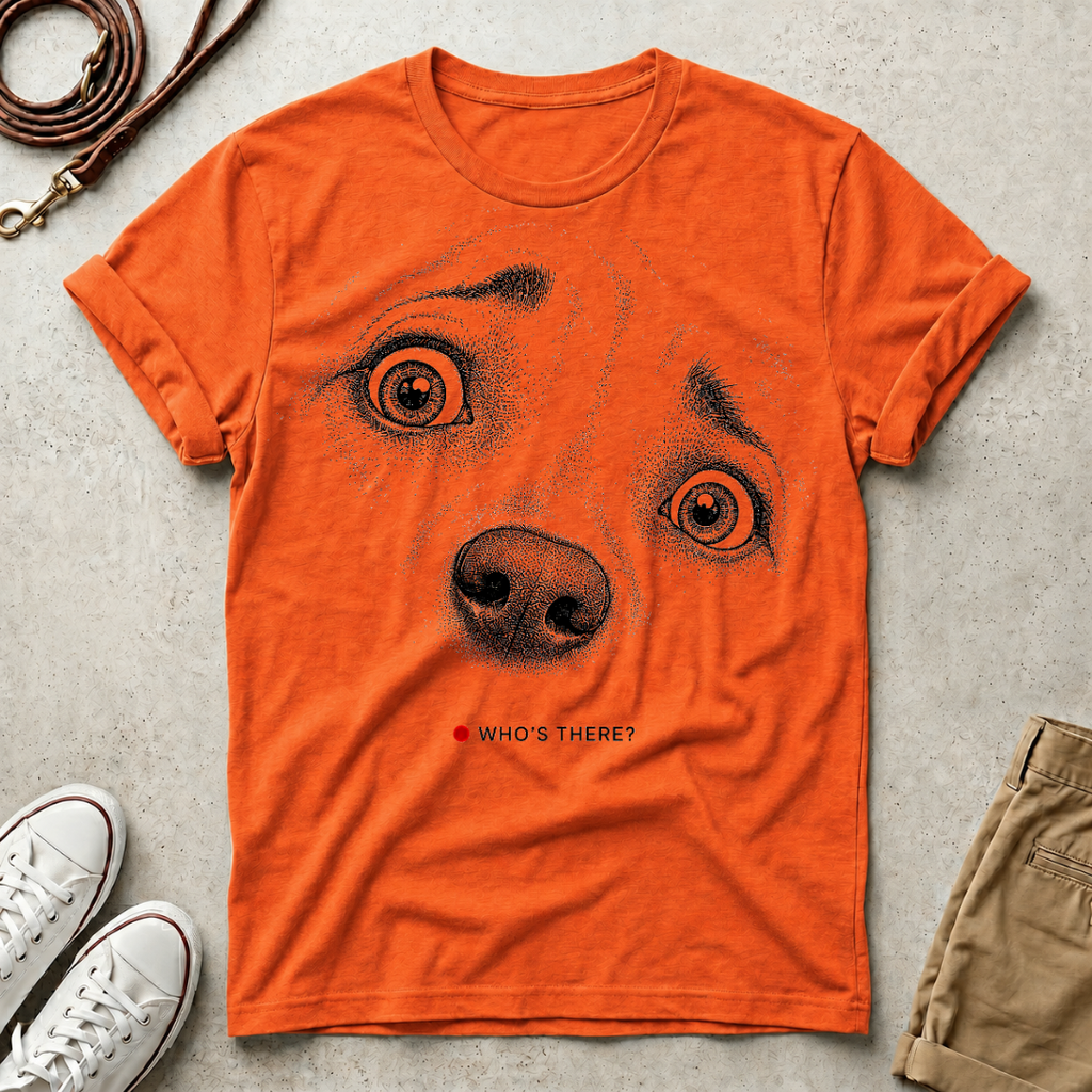 Worried Dog Face Graphic T-Shirt