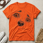 Worried Dog Face Graphic T-Shirt