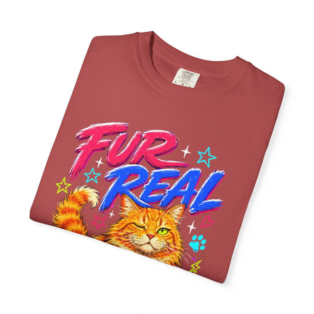 Fur Real Though funny Cat Graphic T‑Shirt