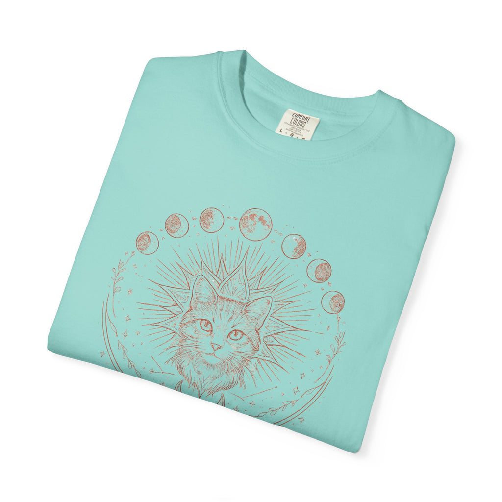 Celestial Sun & Moon Phases Cat T-Shirt