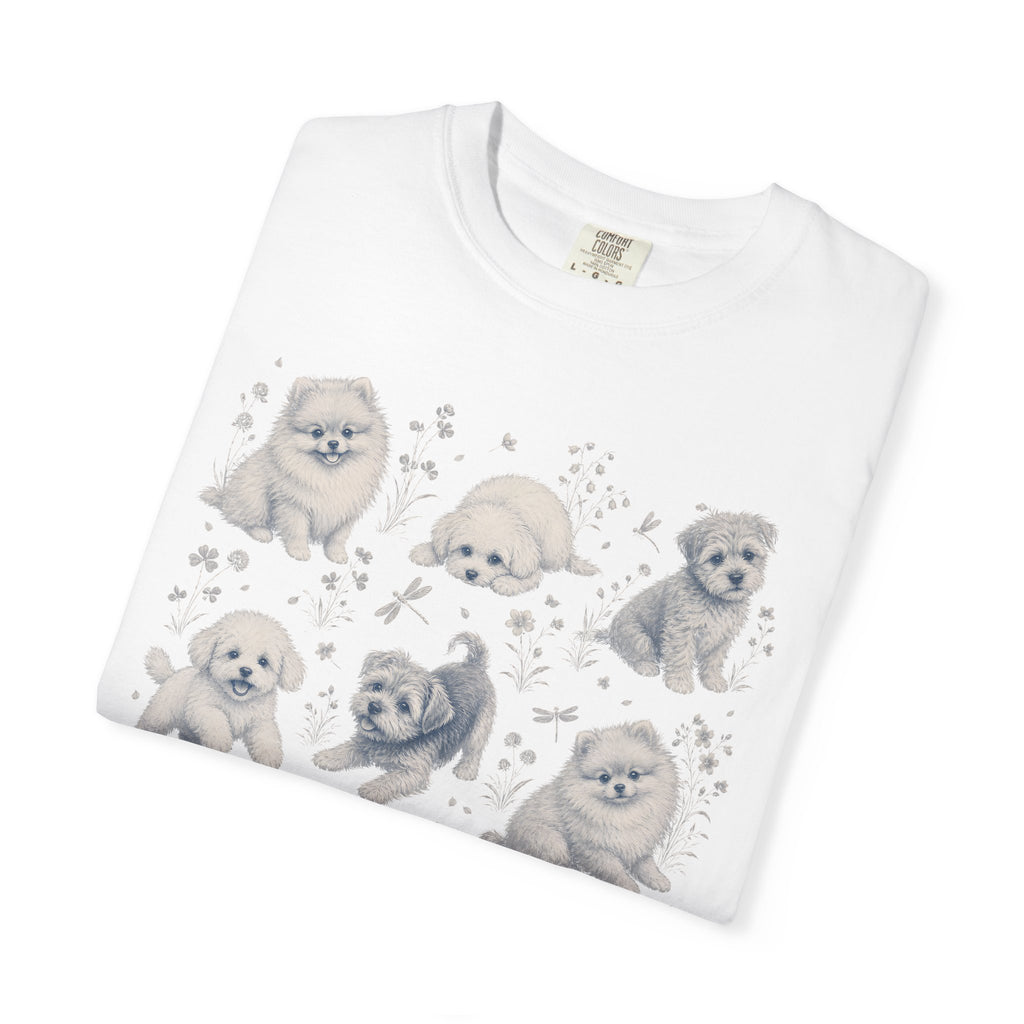 Pomeranian Puppy Pattern T-Shirt