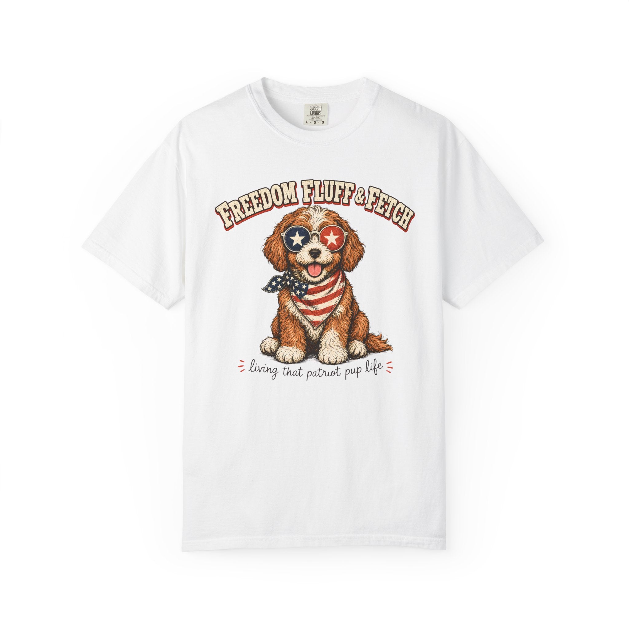 Freedom Patriotic Dog T-Shirt