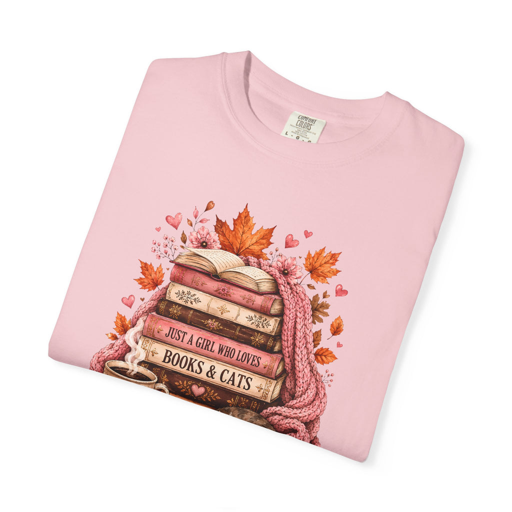 Just a Girl, Who Loves Books & CatsT-Shirt